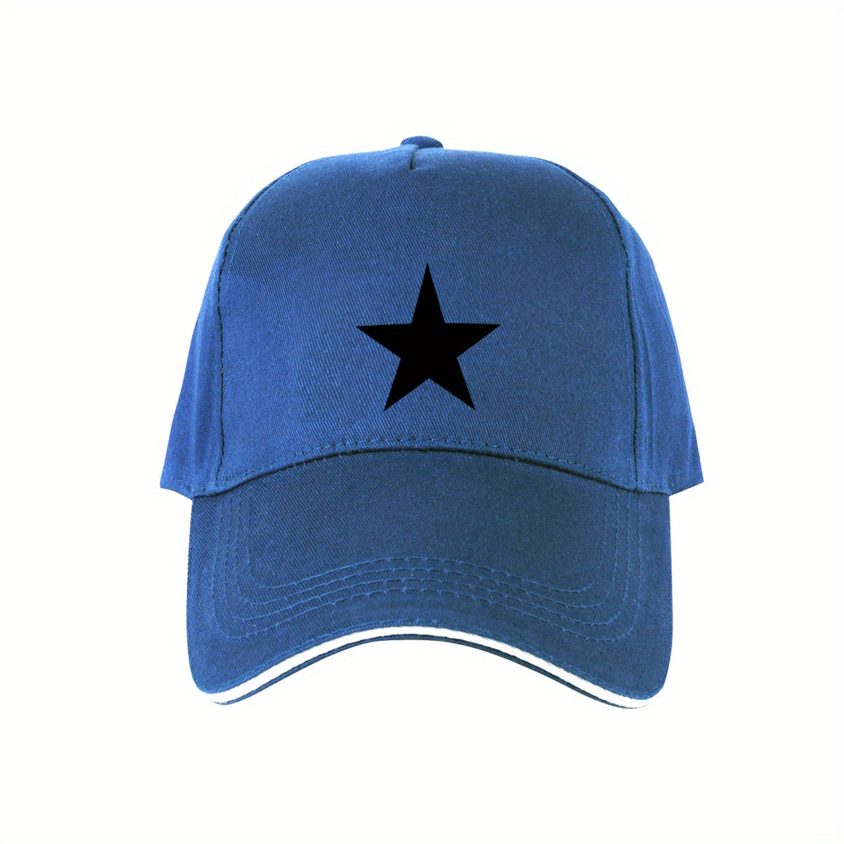 Five-Pointed Star, a Unisex Baseball Cap, Casual Street Rebound Hat, Lightweight Adjustable Visor for Both Men And Women