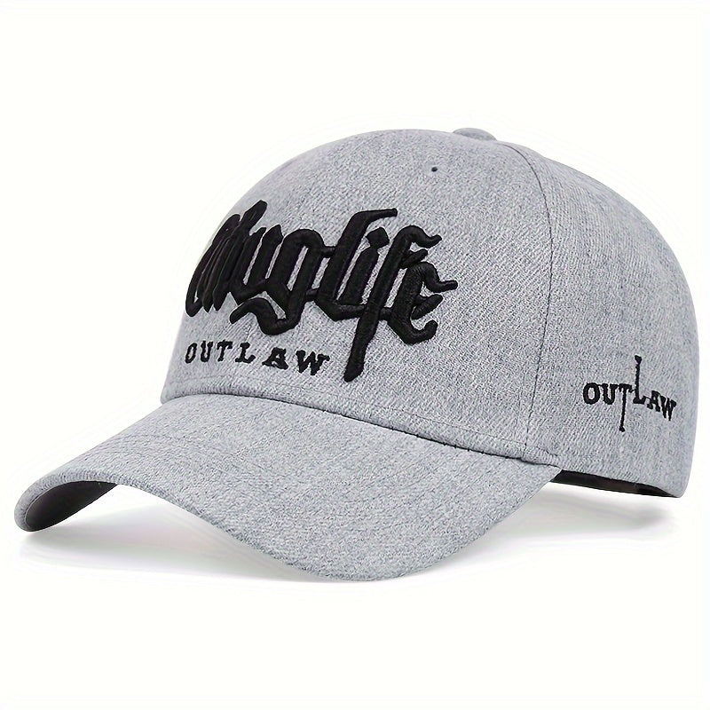 1pc Unisex Embroidered Handsome Trendy Rap Hip Hop Men's Versatile Baseball Cap