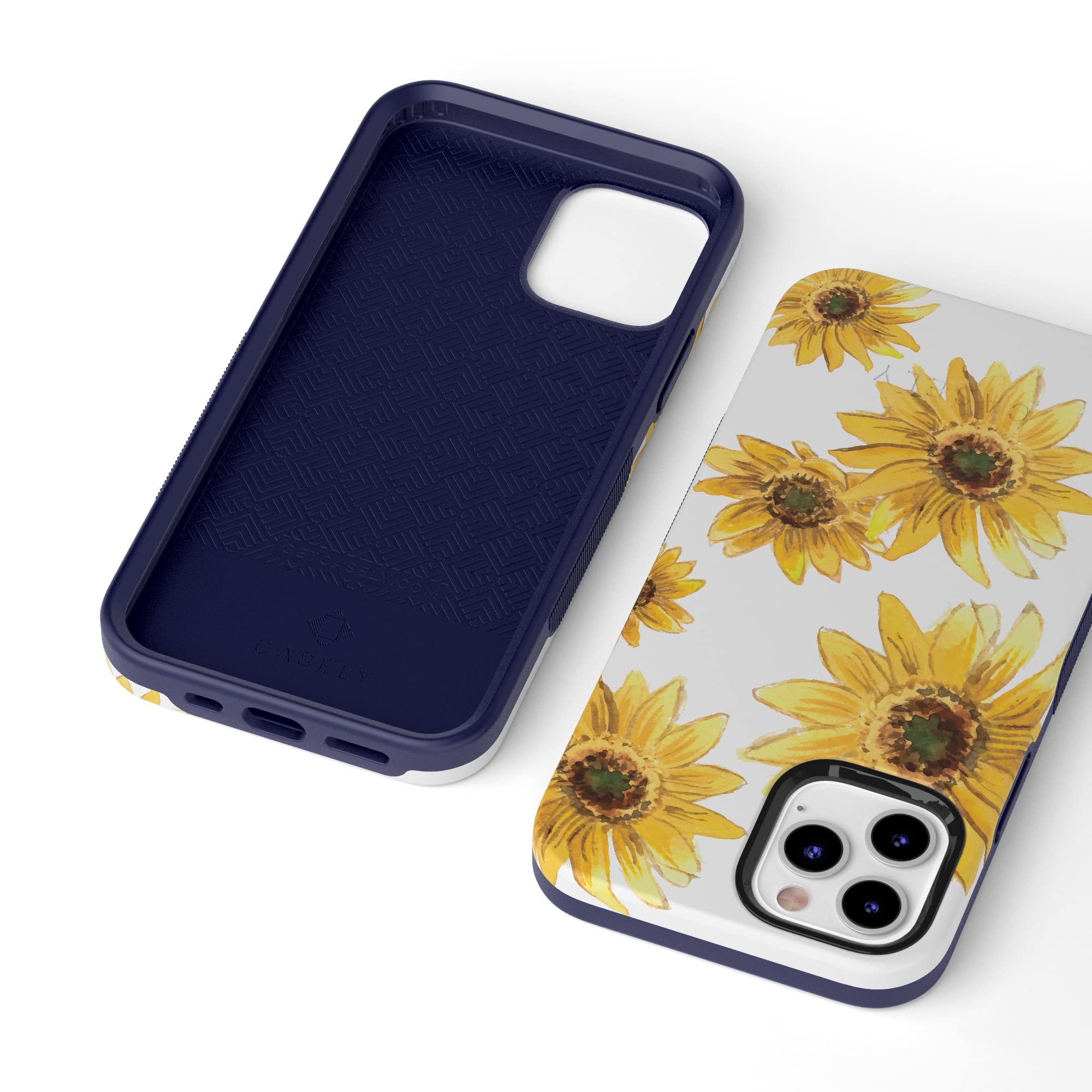 Casely iPhone Golden Garden | Yellow Sunflower Floral Case | Essential | Compatible With MagSafe