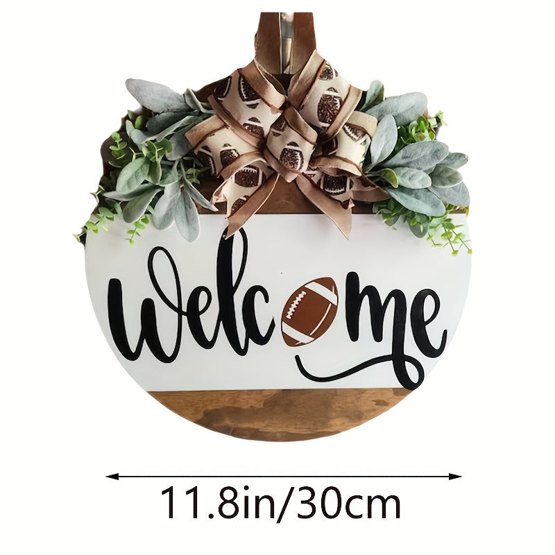 Welcome Football Sign | Football Decor | Front Door Decor | Fall Door Hanger | Football Wreath | Fall Welcome Sign | Fall Door Hanger | Fall