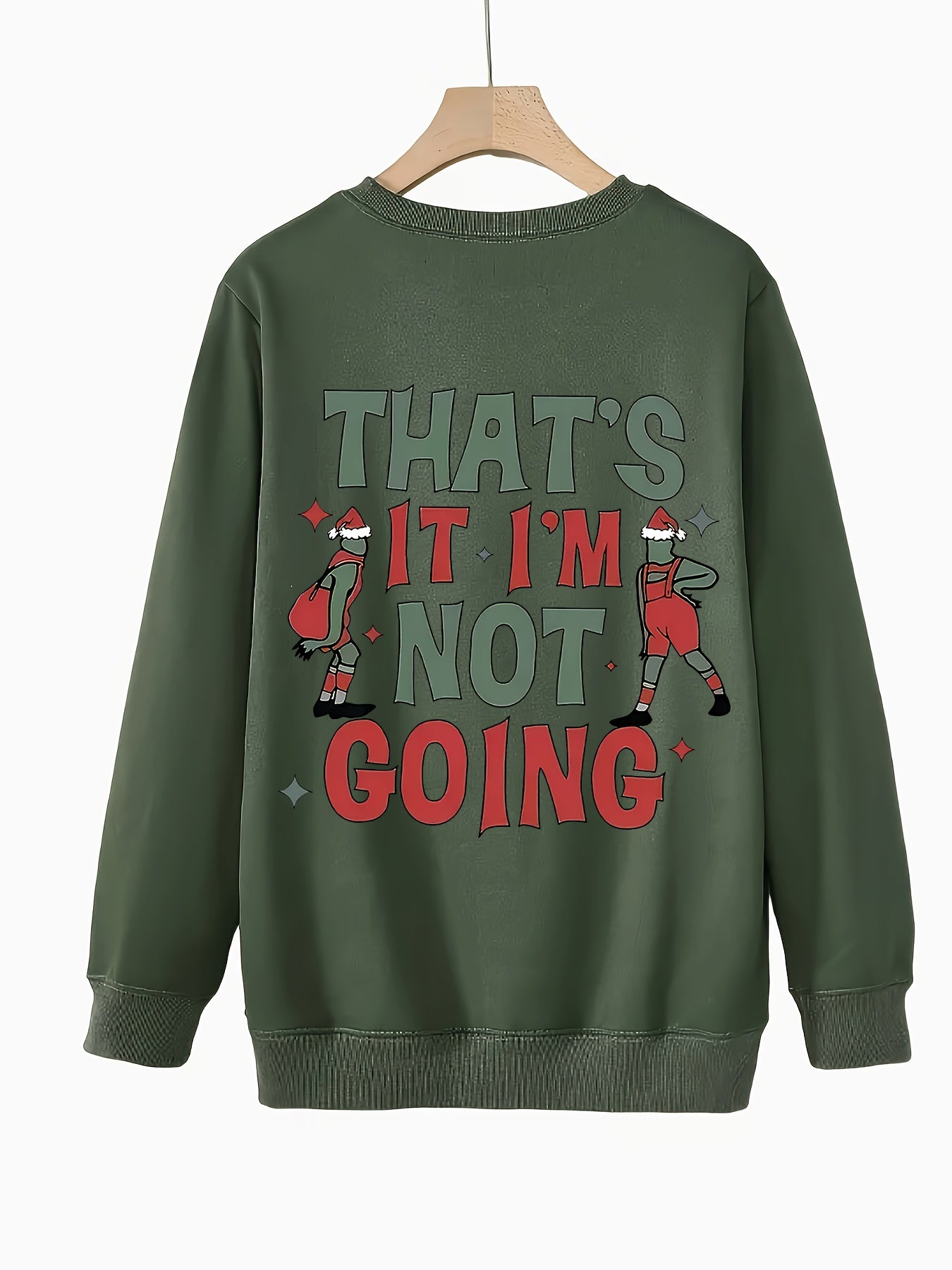 Plus Size, Women's Funny Christmas Sweatshirt -