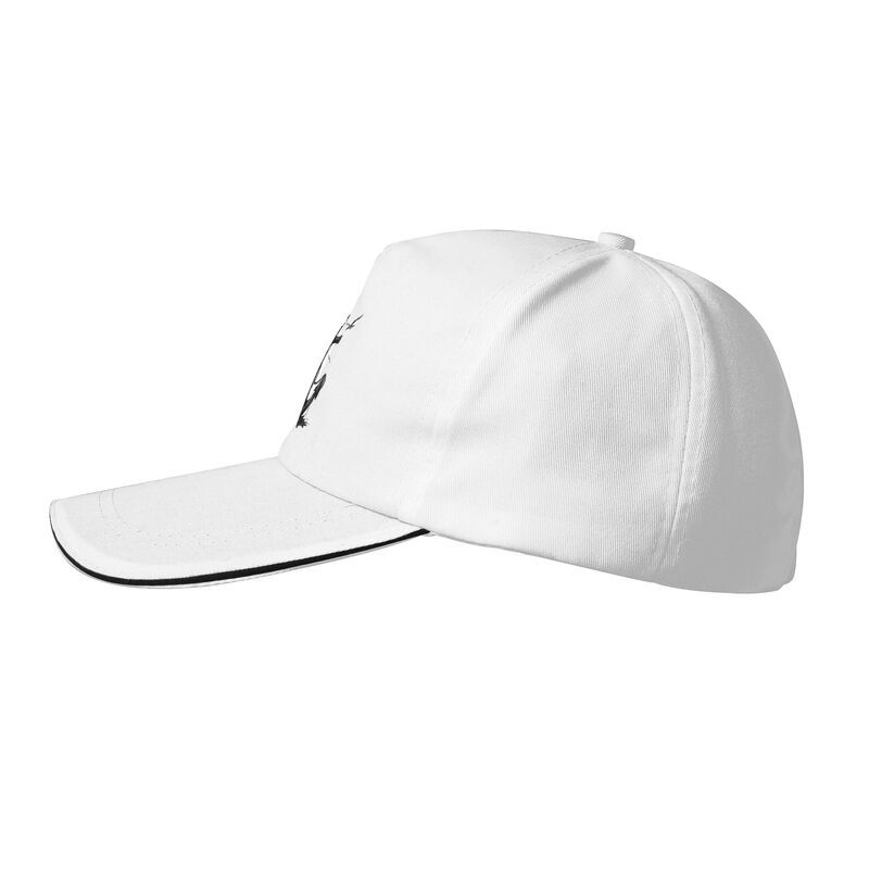 White Embroidered Moor Baseball Cap - Lightweight Breathable Dad Hat with Adjustable Snapback, Casual Sun Protection for All Seasons, Baseball Hat