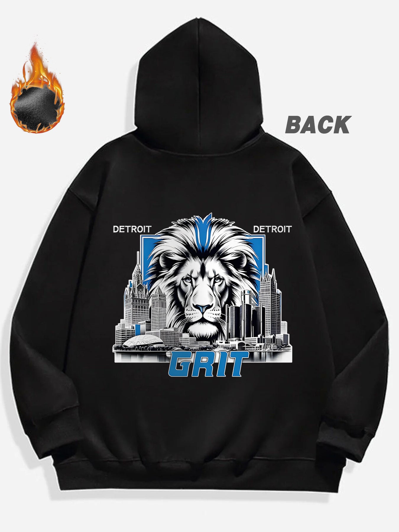 Mens Gifts, Mens Winter Clothes, Sweatshirts for Men, Detroit Football Game Day Outfit, Design Using The Detroit Football Logo, This Casual Hoodie Is Perfect for Football Enthusiasts, Offering Thick Warmth Ideal for Winter We