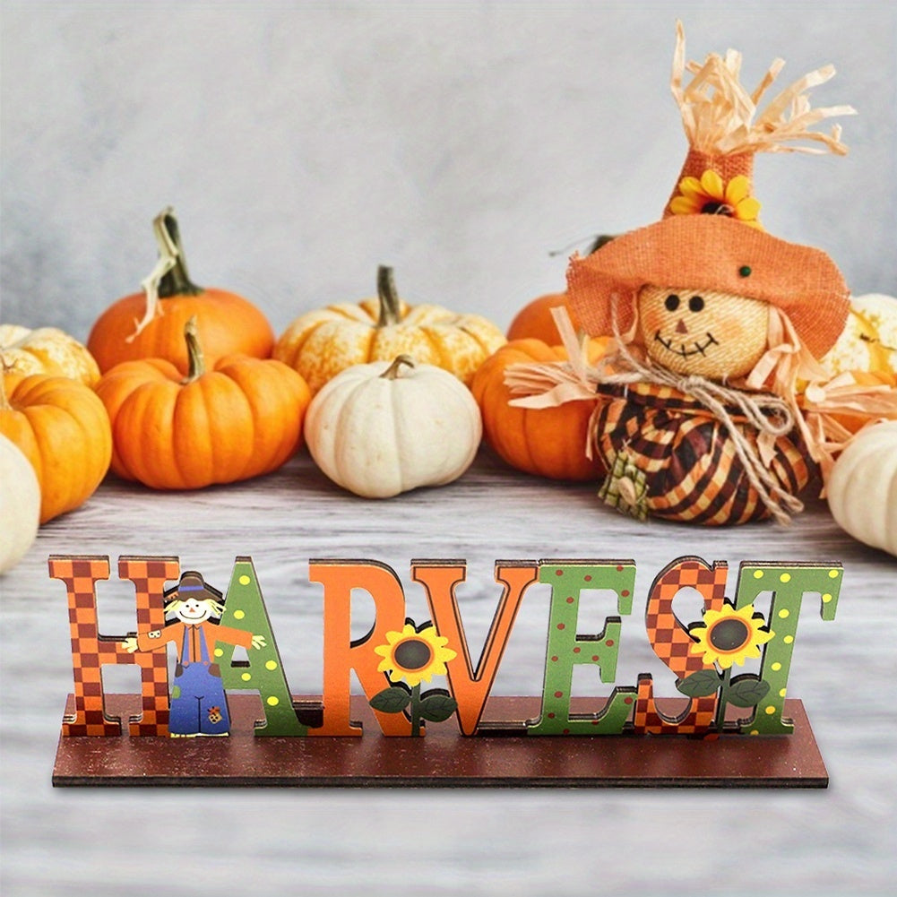Happy Halloween Wooden Centerpiece Signs Halloween Table Decorations Pumpkin Table Centerpieces Sign for Halloween Party Dinner Coffee Table Topper Tiered Tray Decor