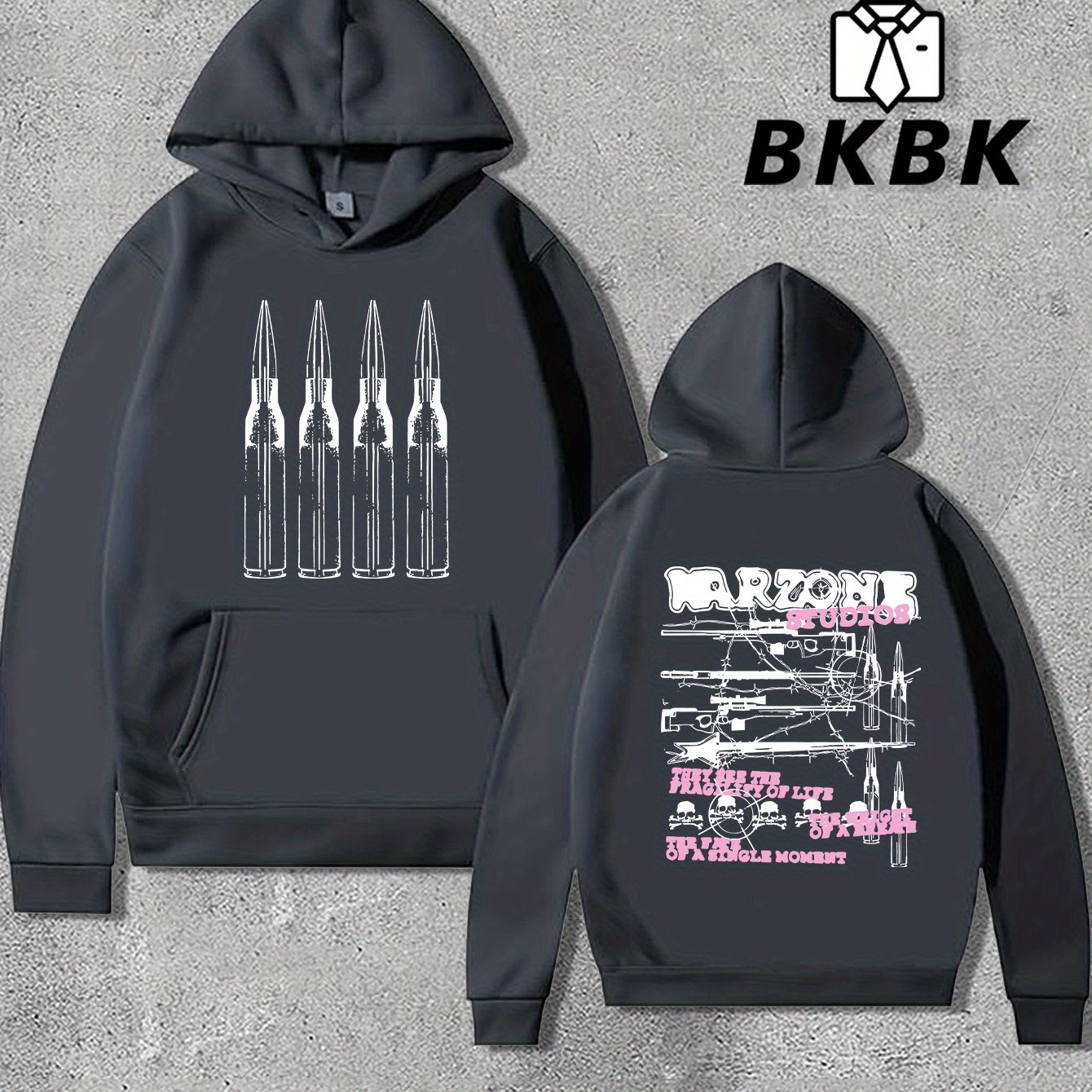 Y2K Printing Plus Velvet Warm Hooded Sweatshirt Men'S Casual and Comfortable Hooded Sweatshirt, Fashionable Long Sleeved Hooded Sweatshirt, Autumn and Winter Casual Versatile Top