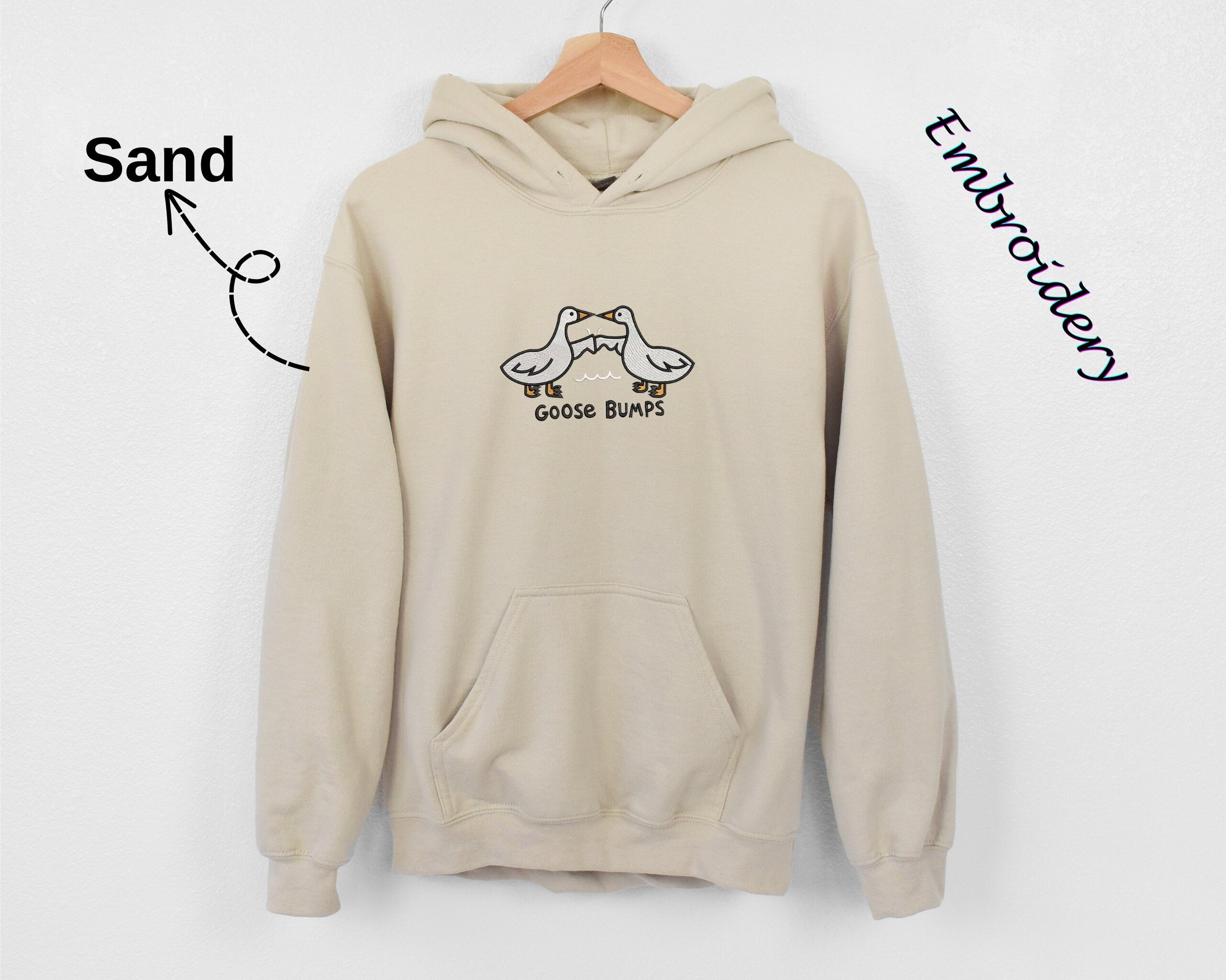 Embroidered Goose Bumps Hoodie, Goose Bumps Hoodies, Goose Bumps Shirt, Cozy Hoodies, Unisex Goose Hooded Sweatshirt, Mother's Day Gift