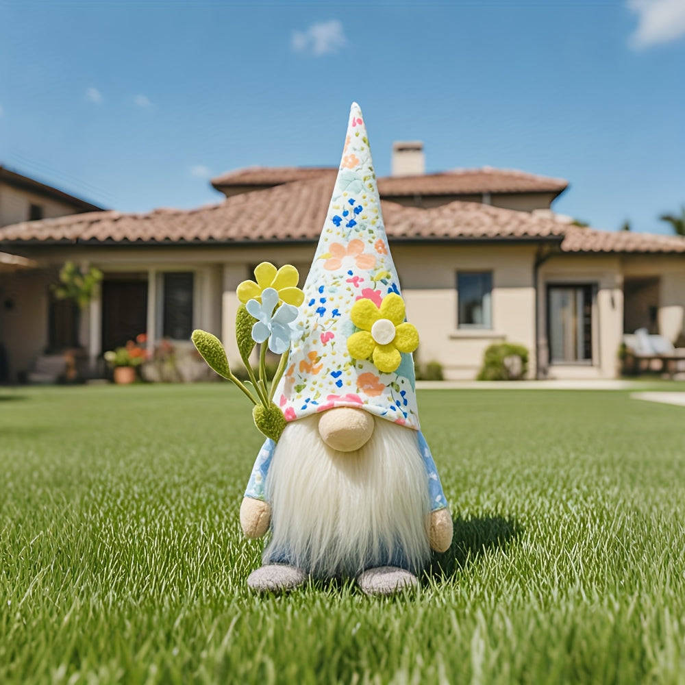 Spring Gnome Decor - Farmhouse Easter Shelf & Door Hangers with Sunflower, Perfect for Spring, Summer & Holidays, Easter | Ideal for Home, Office, Kitchen Table & Tiered Trays, Swedish Nisse Tabletop Ornaments | Durable & Fad