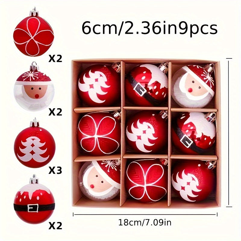 Shatterproof Christmas Ball Decorated Christmas Tree Ornaments with Pendant