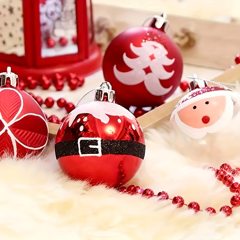 Shatterproof Christmas Ball Decorated Christmas Tree Ornaments with Pendant