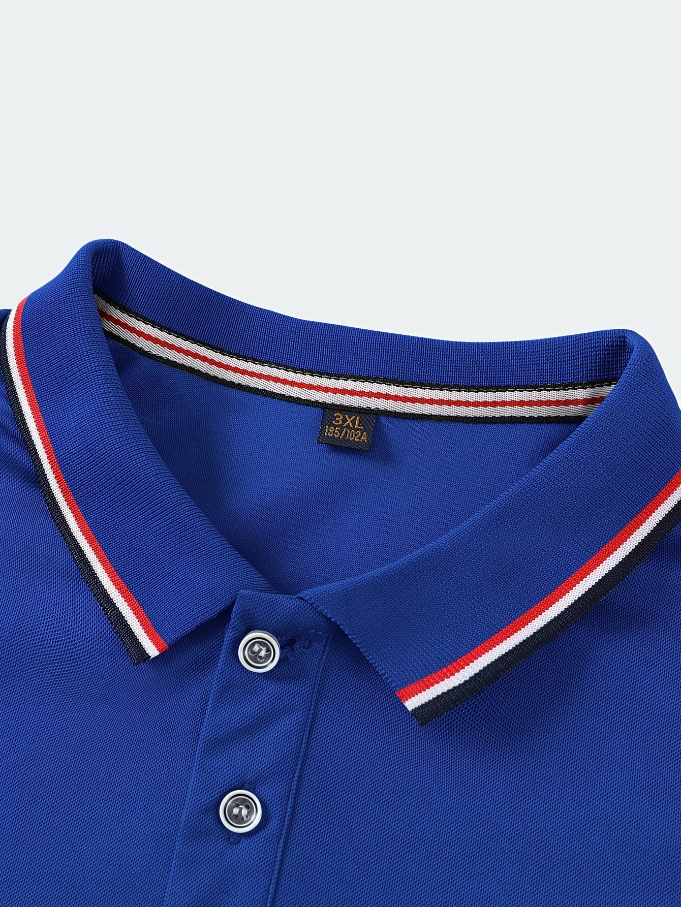 Men's Lightweight Breathable Golf Shirt - Casual Summer Short Sleeve with Collar, Orange Geometric Print, Machine Washable, Perfect for Golf and Business Casual Wear, Contrast Stripe Detailing