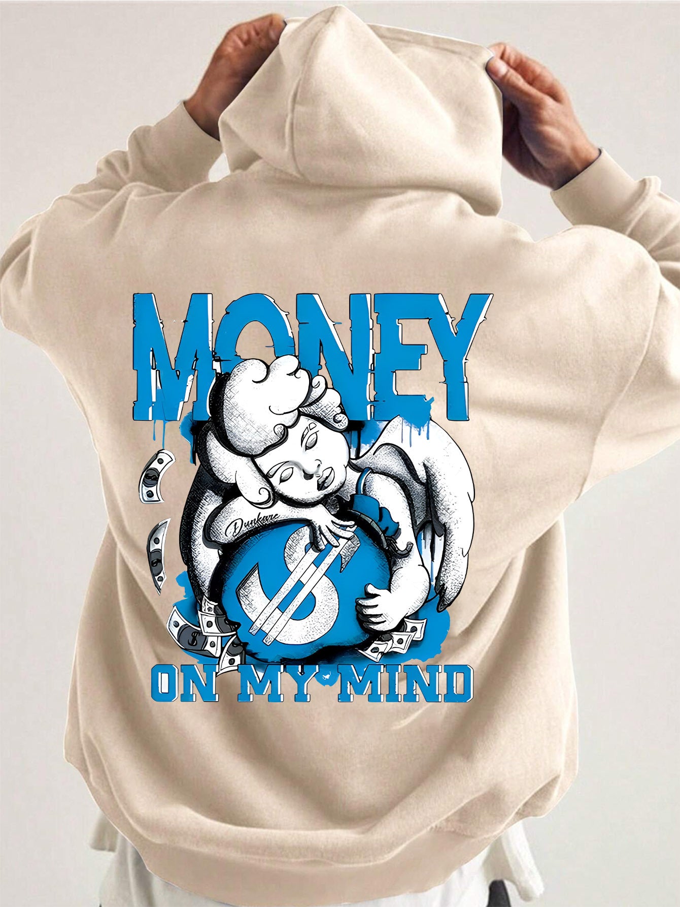 Cozy & Stylish Hoodie with Geometric Print - Casual Long Sleeve Pullover for Men, Perfect Gift Idea
