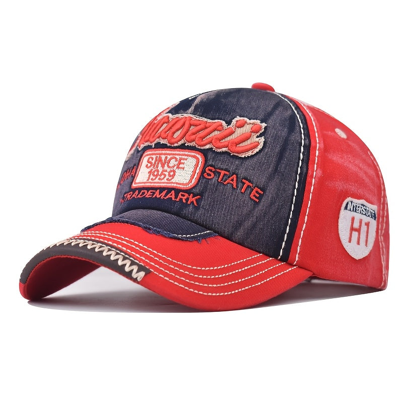 Distressed Embroidered Hip Hop Hat Baseball Cap Peaked Cap - Unisex Adjustable Trucker Hat | Perfect Gift