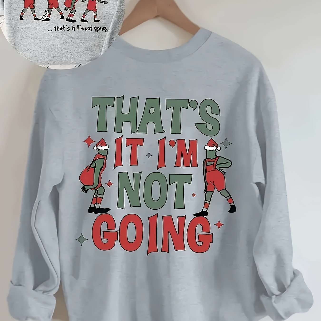 Plus Size, Women's Funny Christmas Sweatshirt -