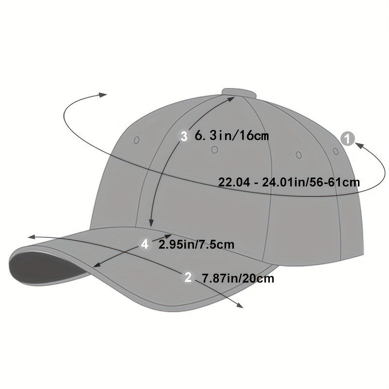 1pc Men'S Embroidered Polyester Baseball Cap, Argyle Pattern, Lightweight, Breathable Mesh, Fitted with Buckle Closure, Hand Washable, for New Year, Hiking, Party, Gift - Holiday Theme
