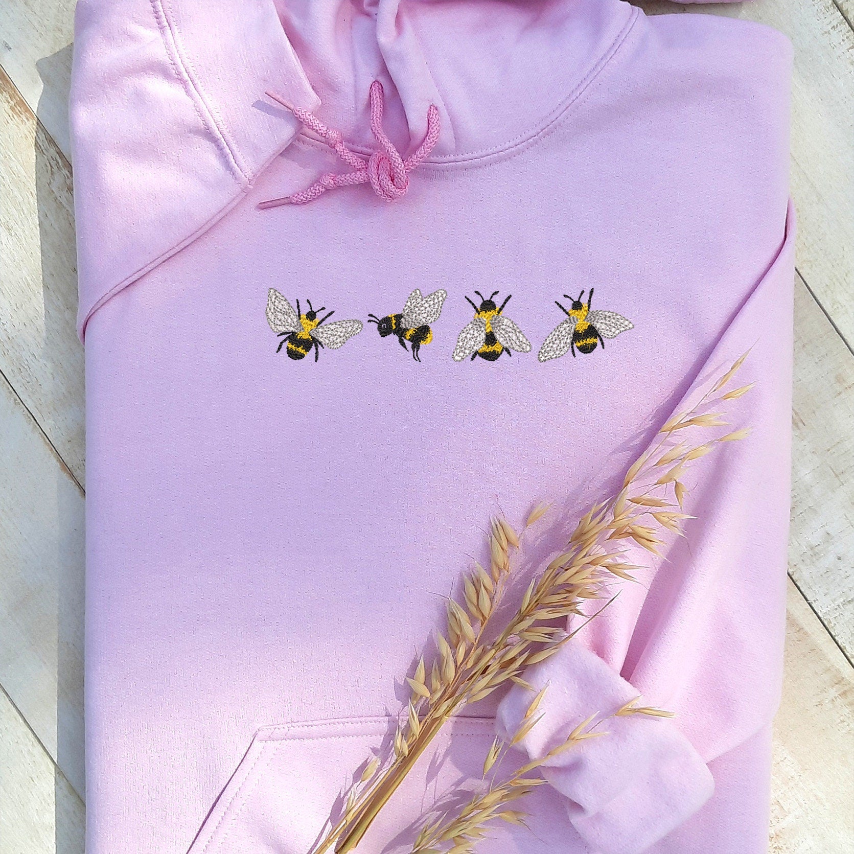Bees Embroidered Hoodie, Cute Bees Hoodie, Bees Lover Hoodie, Themed Gifts Bee, Gift for Bees Lover, Embroidered Unisex Hooded Sweatshirt!