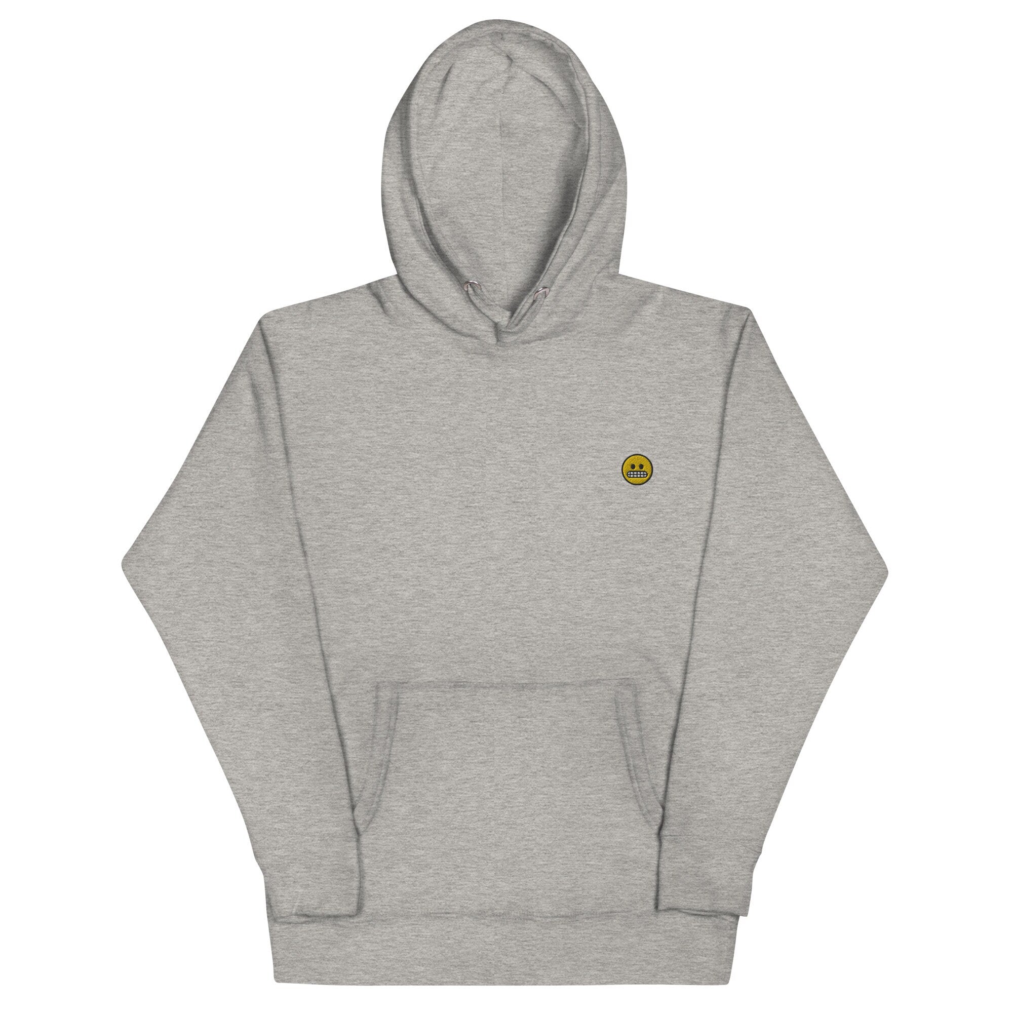 Grimace Emoji Unisex Hoodie, Handmade Embroidered Hoodie, Premium Hooded Sweater, Hoodie Embroidery - Multiple Colors