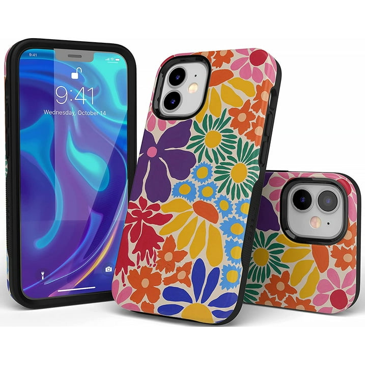 Casely iPhone Case | Flower Patch | Girly Floral | Compatible with MagSafe | Bold Protective Design