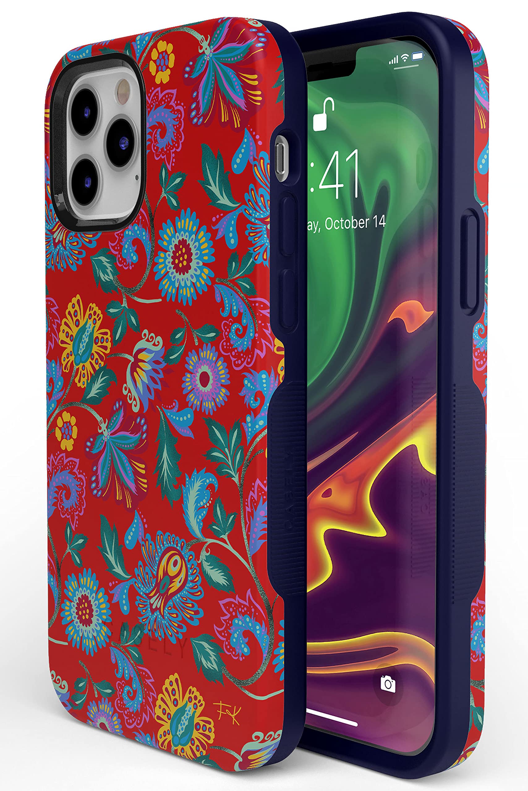 Casely iPhone Case | Painted Flowers | Frida Kahlo Floral Girly Case