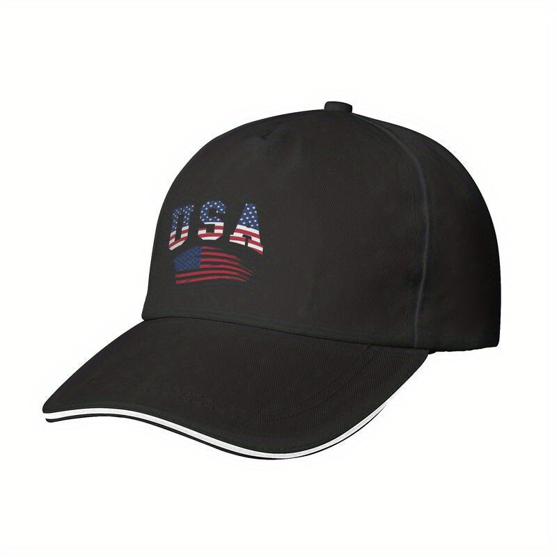 USA Adjustable Baseball Cap, Breathable Polyester, Perfect for Outdoor Activities, Beaches, Travel and Casual Wear - Machine Washable, Perfect Gift, Beach Cap | Casual Look | Adjustable Fit