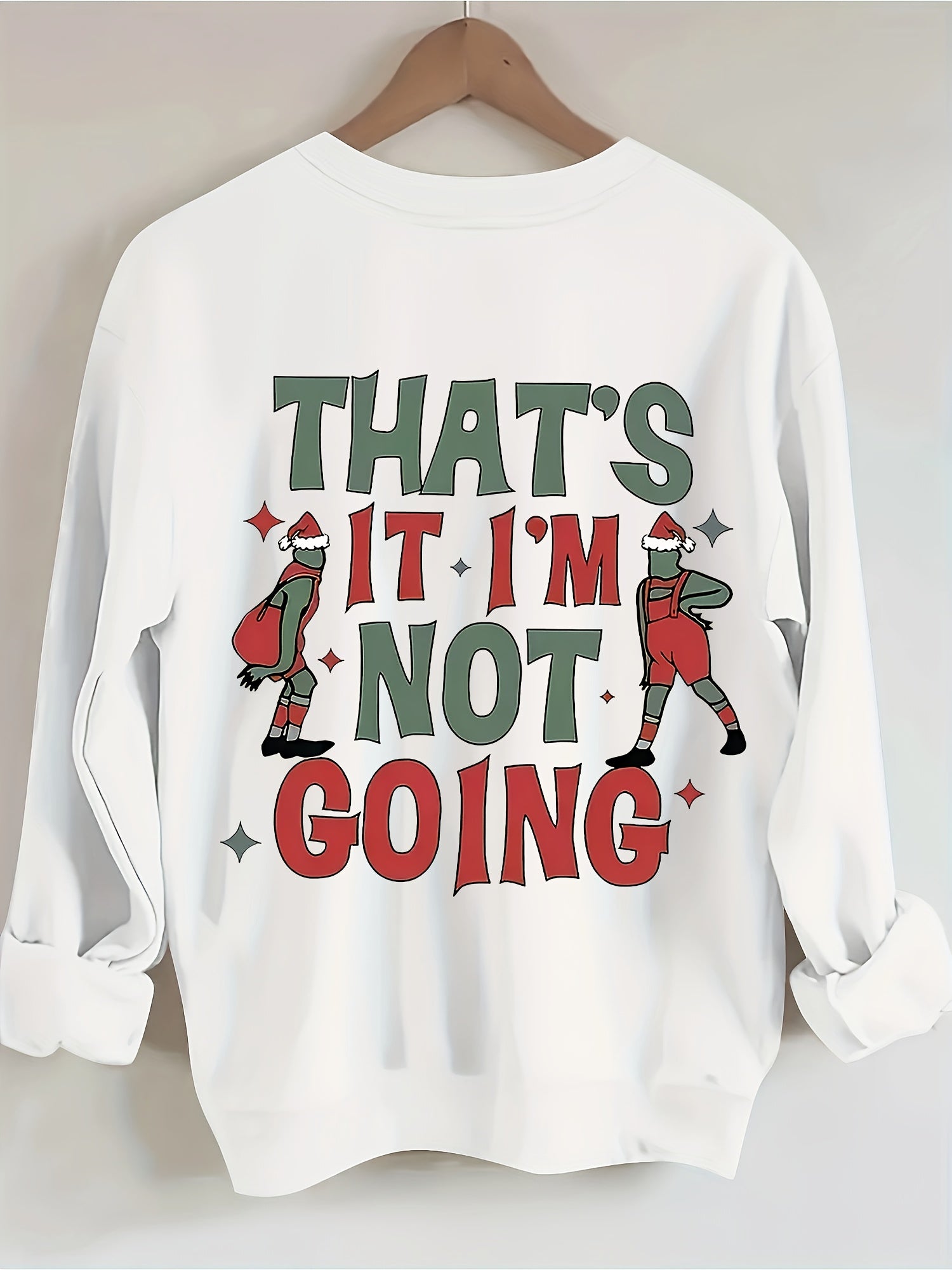 Plus Size, Women's Funny Christmas Sweatshirt -