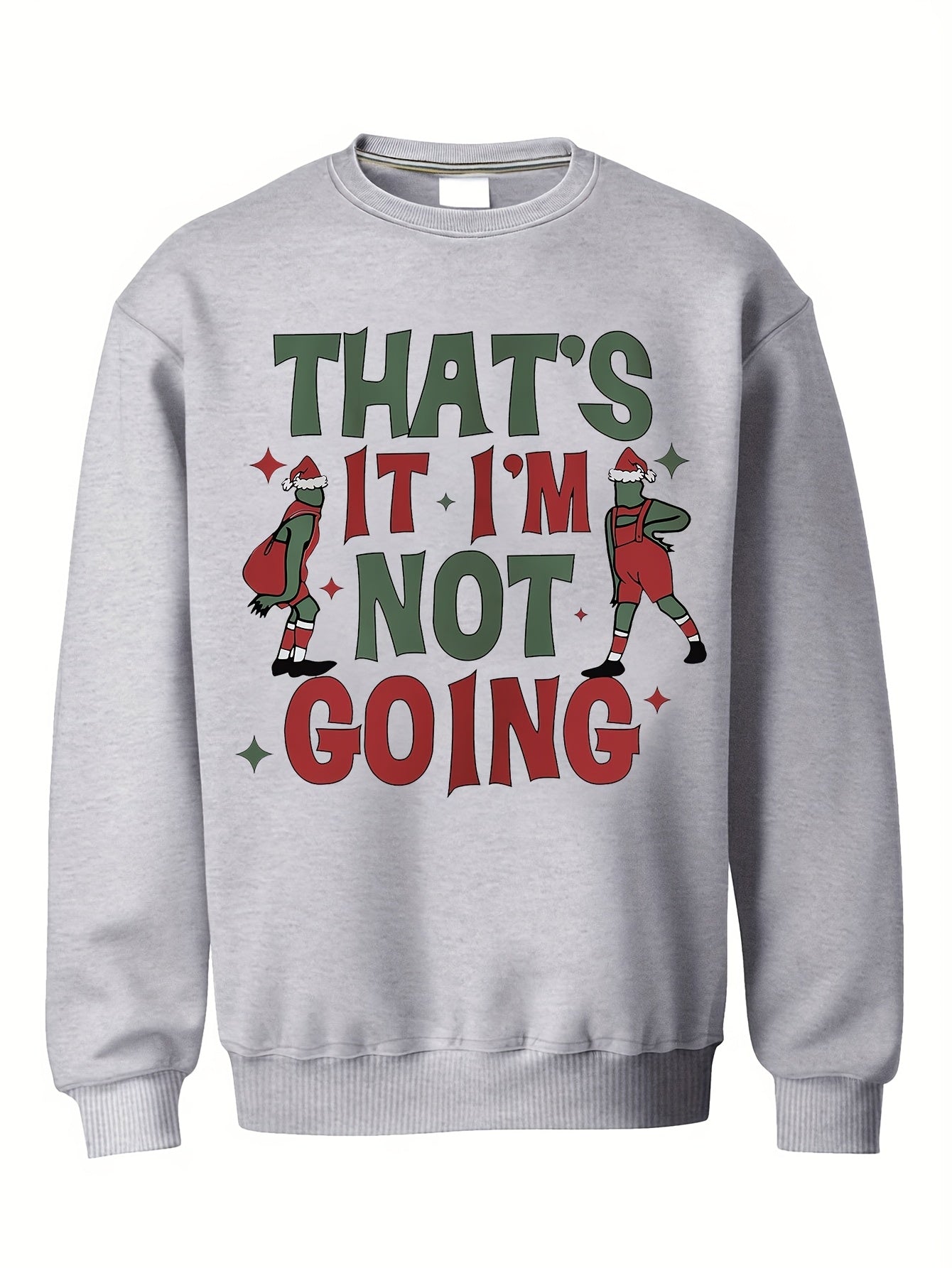 Christmas Vintage Fashion Men's Comfort Sweatshirts - Round Neck Long Sleeve Athleisure Sports Tops - Holiday Gifts