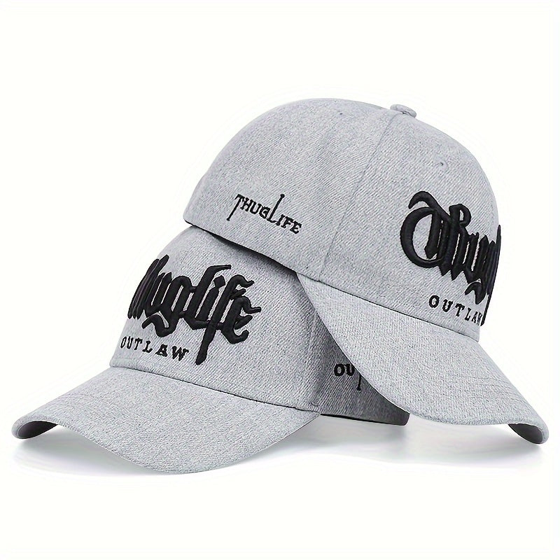 1pc Unisex Embroidered Handsome Trendy Rap Hip Hop Men's Versatile Baseball Cap