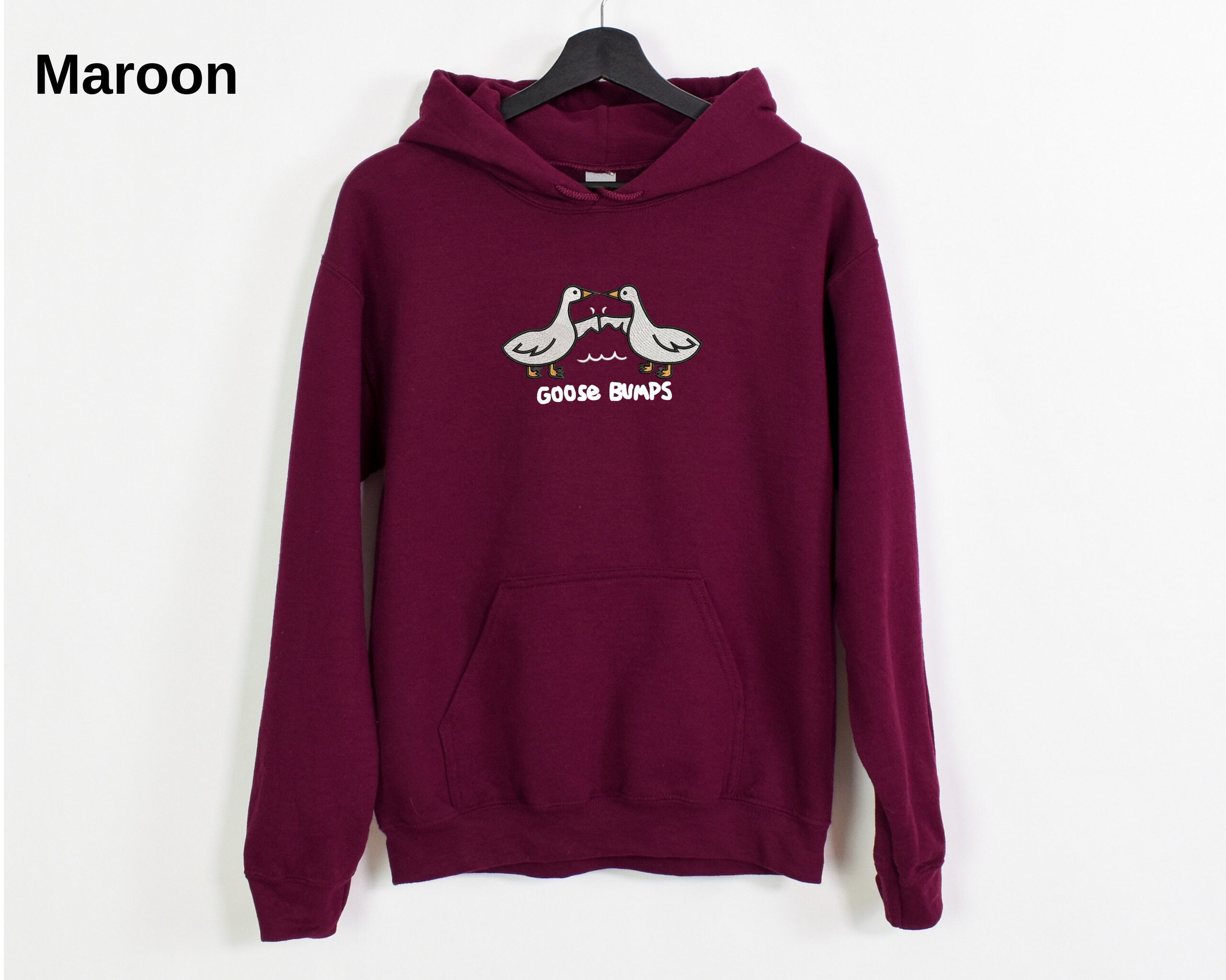 Embroidered Goose Bumps Hoodie, Goose Bumps Hoodies, Goose Bumps Shirt, Cozy Hoodies, Unisex Goose Hooded Sweatshirt, Mother's Day Gift