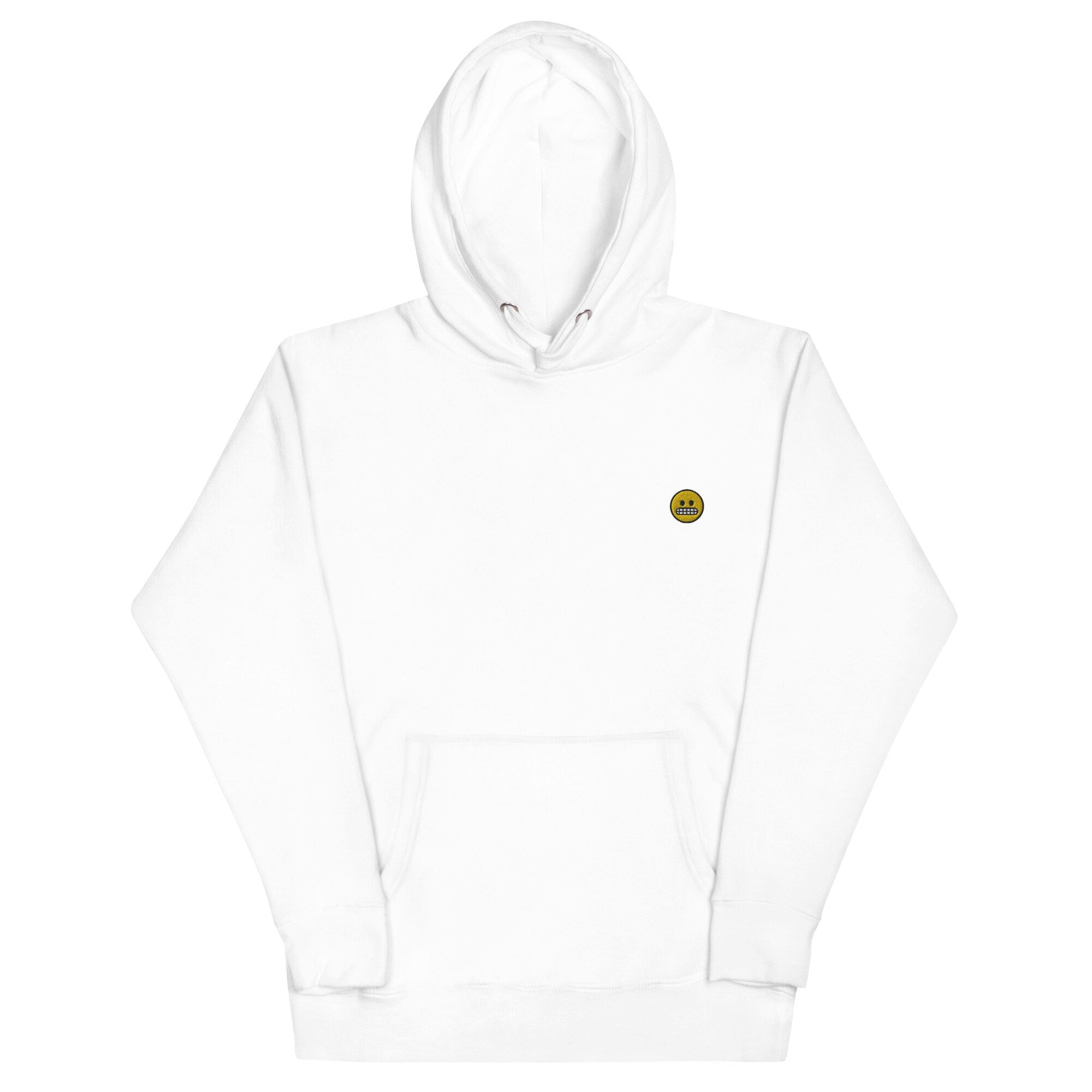 Grimace Emoji Unisex Hoodie, Handmade Embroidered Hoodie, Premium Hooded Sweater, Hoodie Embroidery - Multiple Colors