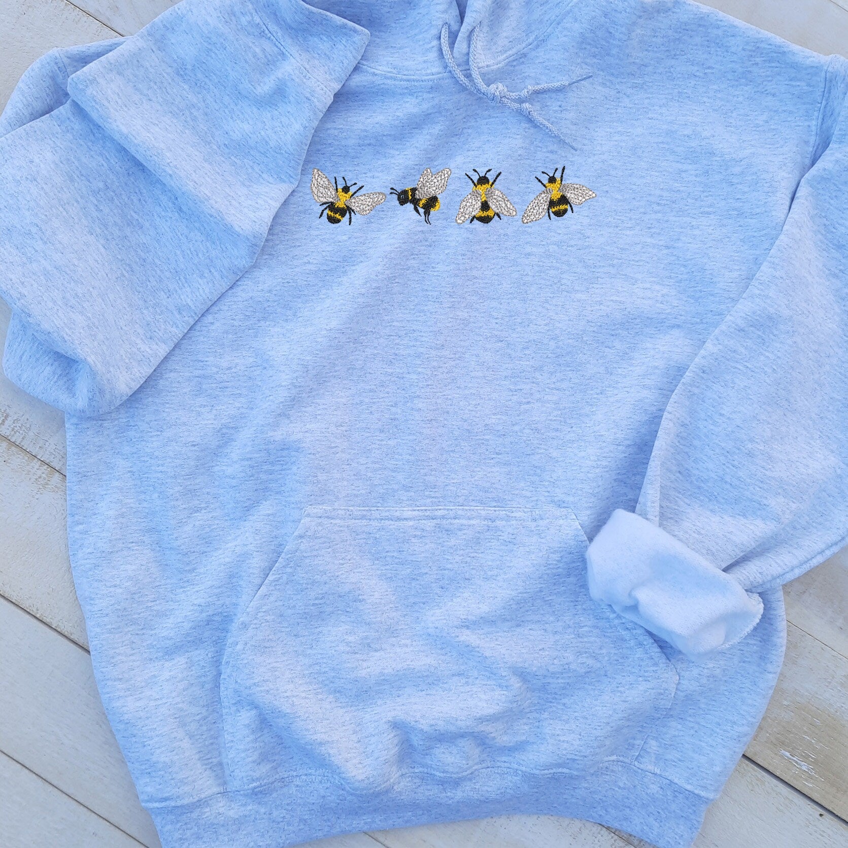 Bees Embroidered Hoodie, Cute Bees Hoodie, Bees Lover Hoodie, Themed Gifts Bee, Gift for Bees Lover, Embroidered Unisex Hooded Sweatshirt!