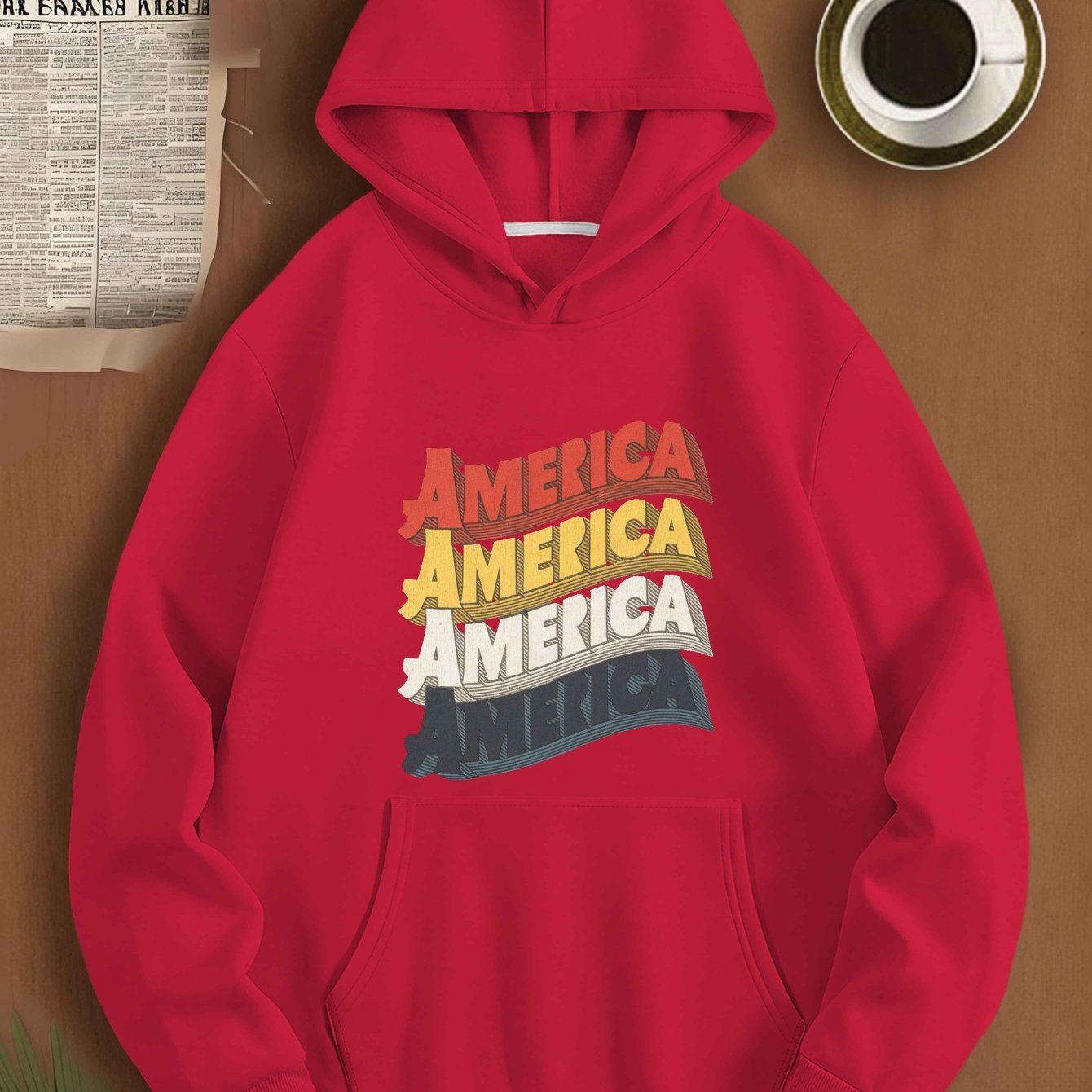 retro AMERICA Men's casual hoodies