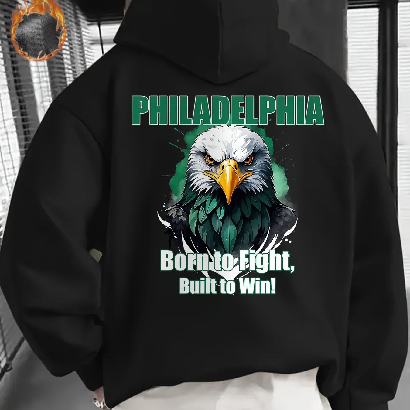 Mens Gifts, Mens Winter Clothes, Sweatshirts for Men, Philadelphia Football Game Day Outfit, Design Using The Philadelphia Football Logo, This Casual Hoodie Is Perfect for Football Enthusiasts, Offering Thick Warmth Ideal for