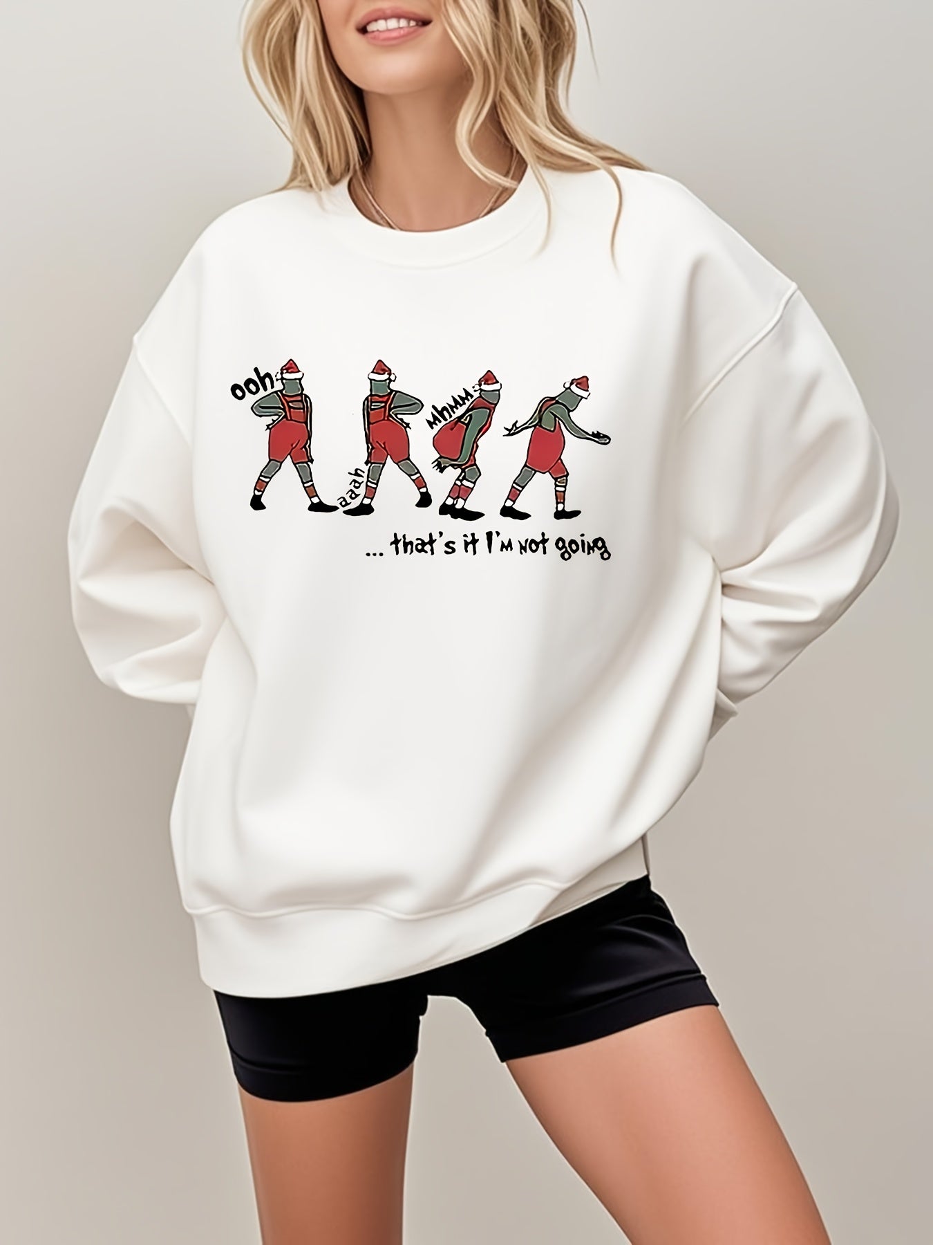 Plus Size, Women's Funny Christmas Sweatshirt -