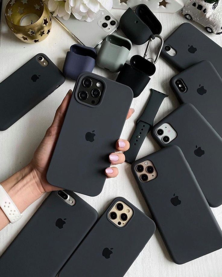 Luxury Original Silicone Apple Black for Phone case 16 14 15 13 12 Pro Max Official Cases Full Cover