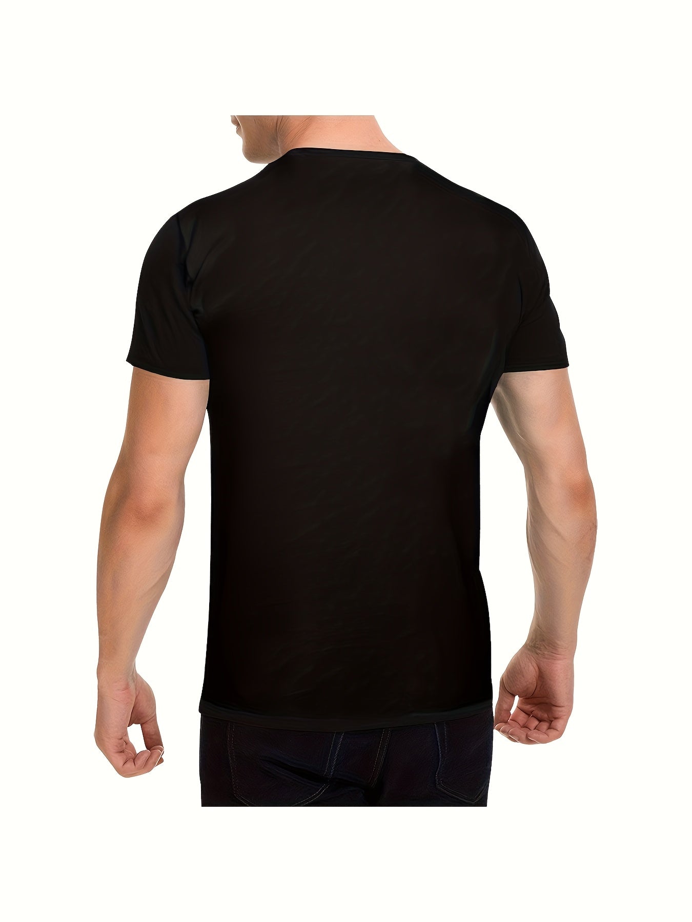 T-Shirts Only Sold, 1 Men'S Retro Style Healing Meditation T-Shirt - 100 - Cotton Short-Sleeved Round-Neck Pattern Design Reveals Miracle And Spiritual Energy Theme Black Spiritual Clothing - Loose Fit T-Shirt - Machine Washa