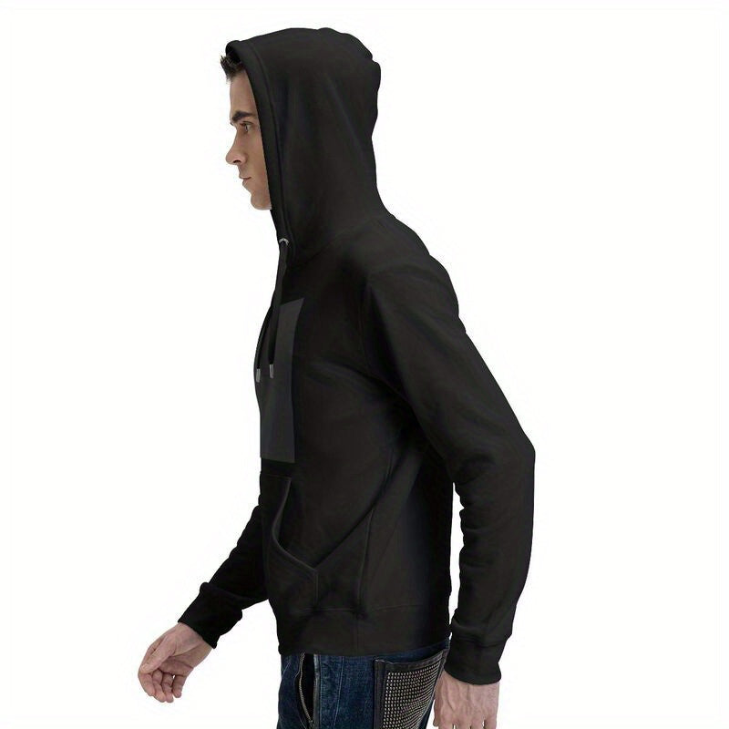 Men's Long Sleeve Pullover Hoodies Jacket Thick Hooded Sportswear Pullover Men's Motorcycle Hooded Sweatshirts 250g