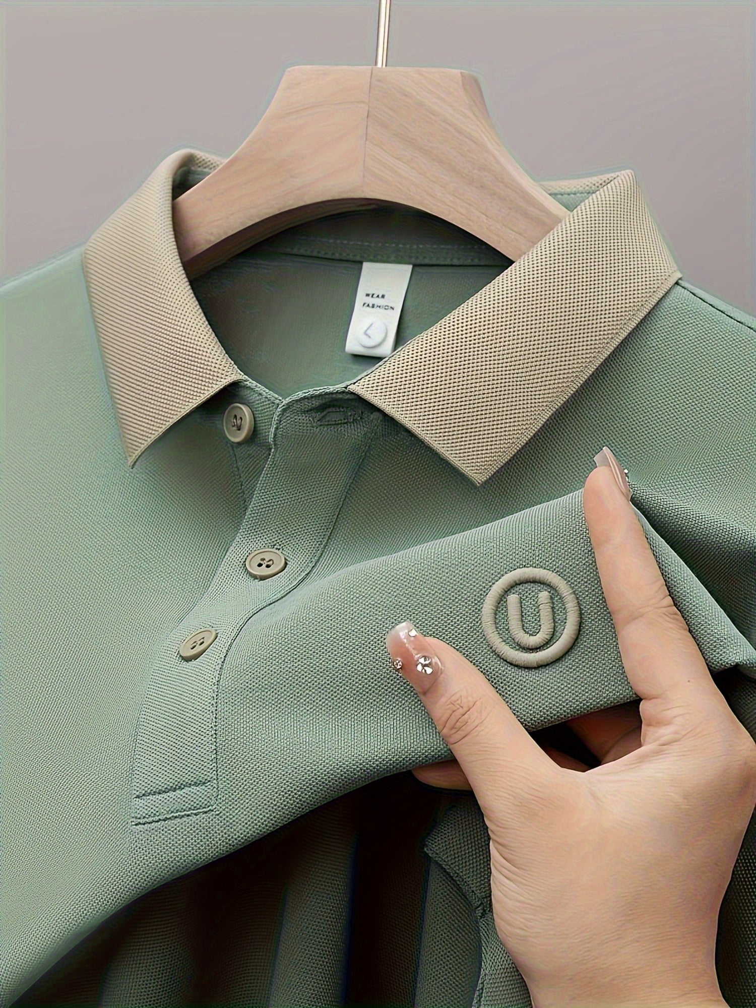 New Men'S Short-Sleeved Polo Shirt with a Collar, High-End Embroidery, Summer Solid-Color Top, T-Shirt, Half-Sleeve, Versatile Men'S Wear