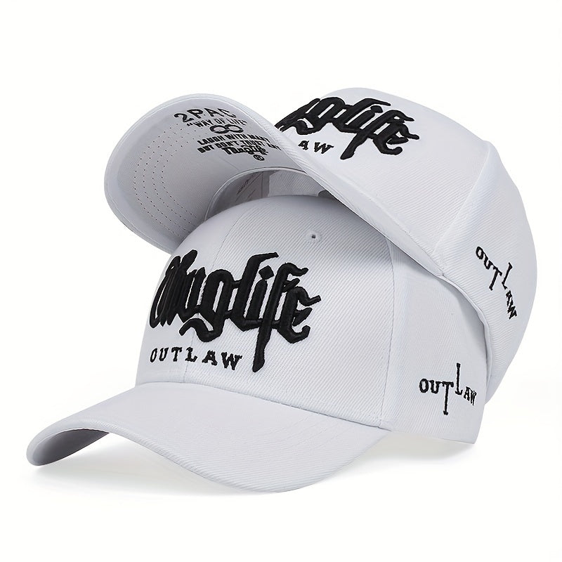 1pc Unisex Embroidered Handsome Trendy Rap Hip Hop Men's Versatile Baseball Cap