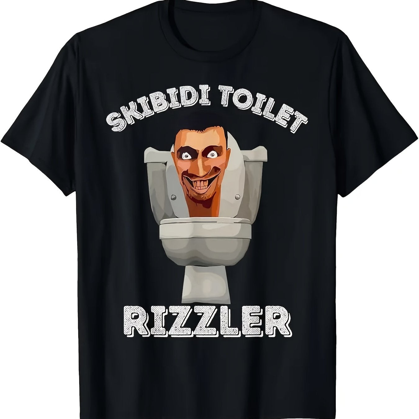 Skibidi Toilet Rizzler Meme Cotton T-Shirt for Men - Funny
