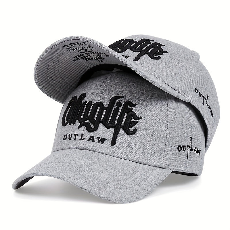 1pc Unisex Embroidered Handsome Trendy Rap Hip Hop Men's Versatile Baseball Cap
