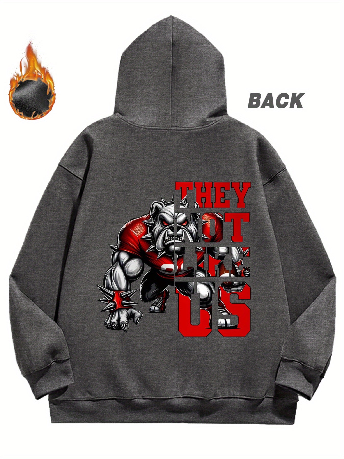 Gifts for men, Fearsome Bulldog Graphic Sport Motivational Hoodie, This casual hoodie is perfect for football enthusiasts, offering style and warmth for autumn and winter. Unisex fit with a practical pocket.