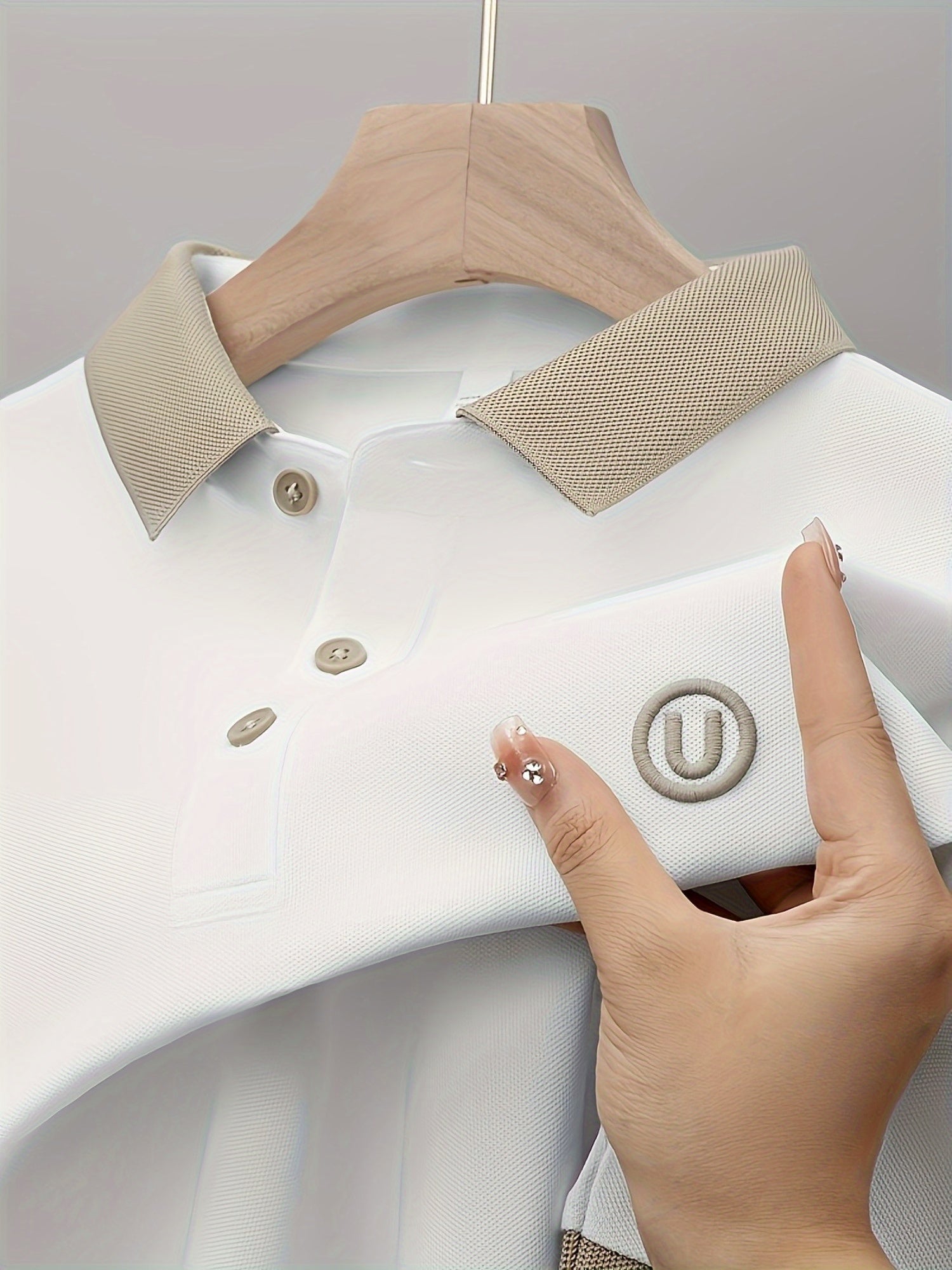 New Men'S Short-Sleeved Polo Shirt with a Collar, High-End Embroidery, Summer Solid-Color Top, T-Shirt, Half-Sleeve, Versatile Men'S Wear