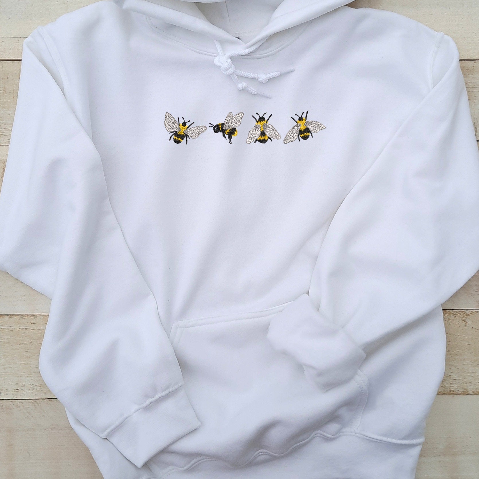 Bees Embroidered Hoodie, Cute Bees Hoodie, Bees Lover Hoodie, Themed Gifts Bee, Gift for Bees Lover, Embroidered Unisex Hooded Sweatshirt!