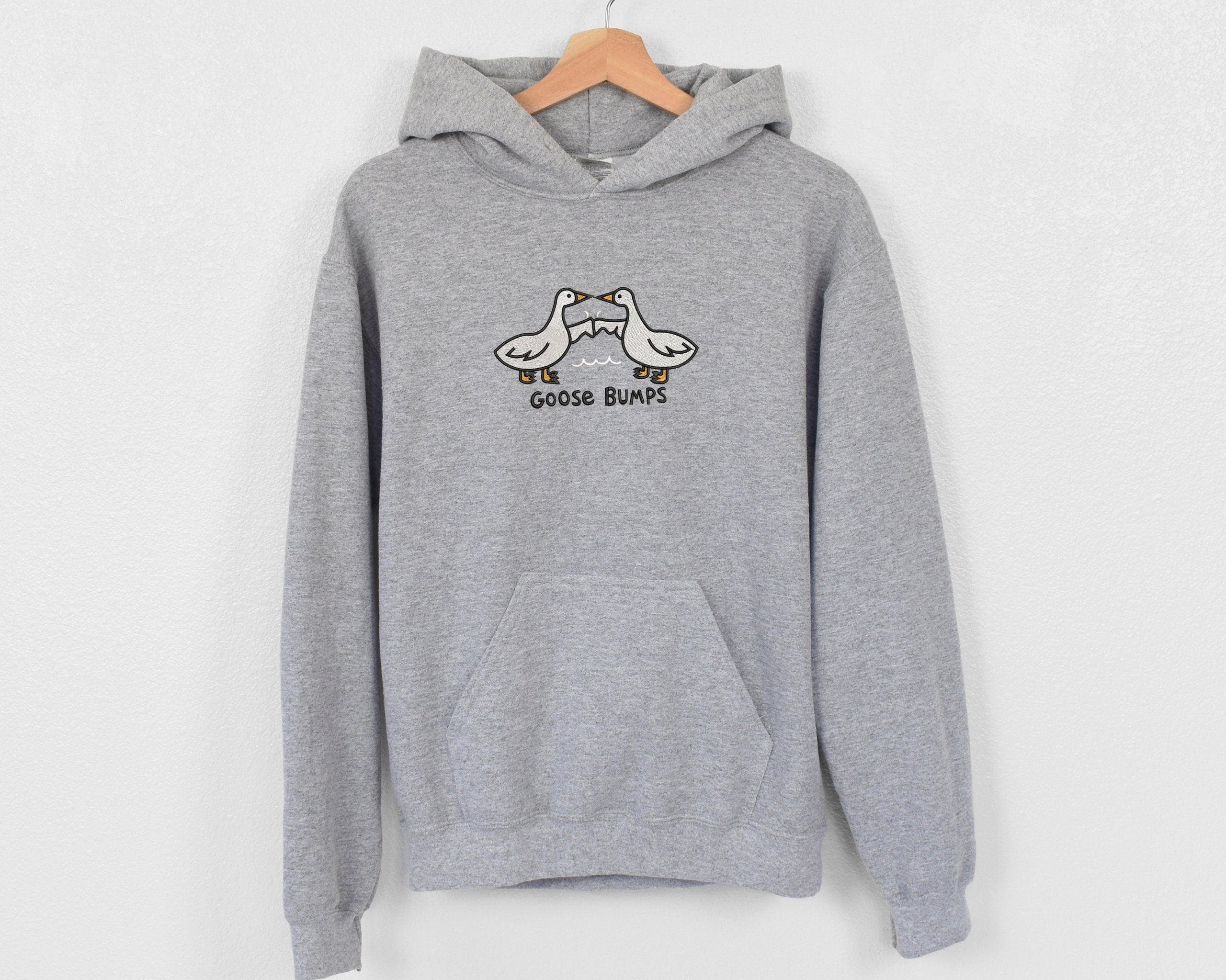 Embroidered Goose Bumps Hoodie, Goose Bumps Hoodies, Goose Bumps Shirt, Cozy Hoodies, Unisex Goose Hooded Sweatshirt, Mother's Day Gift