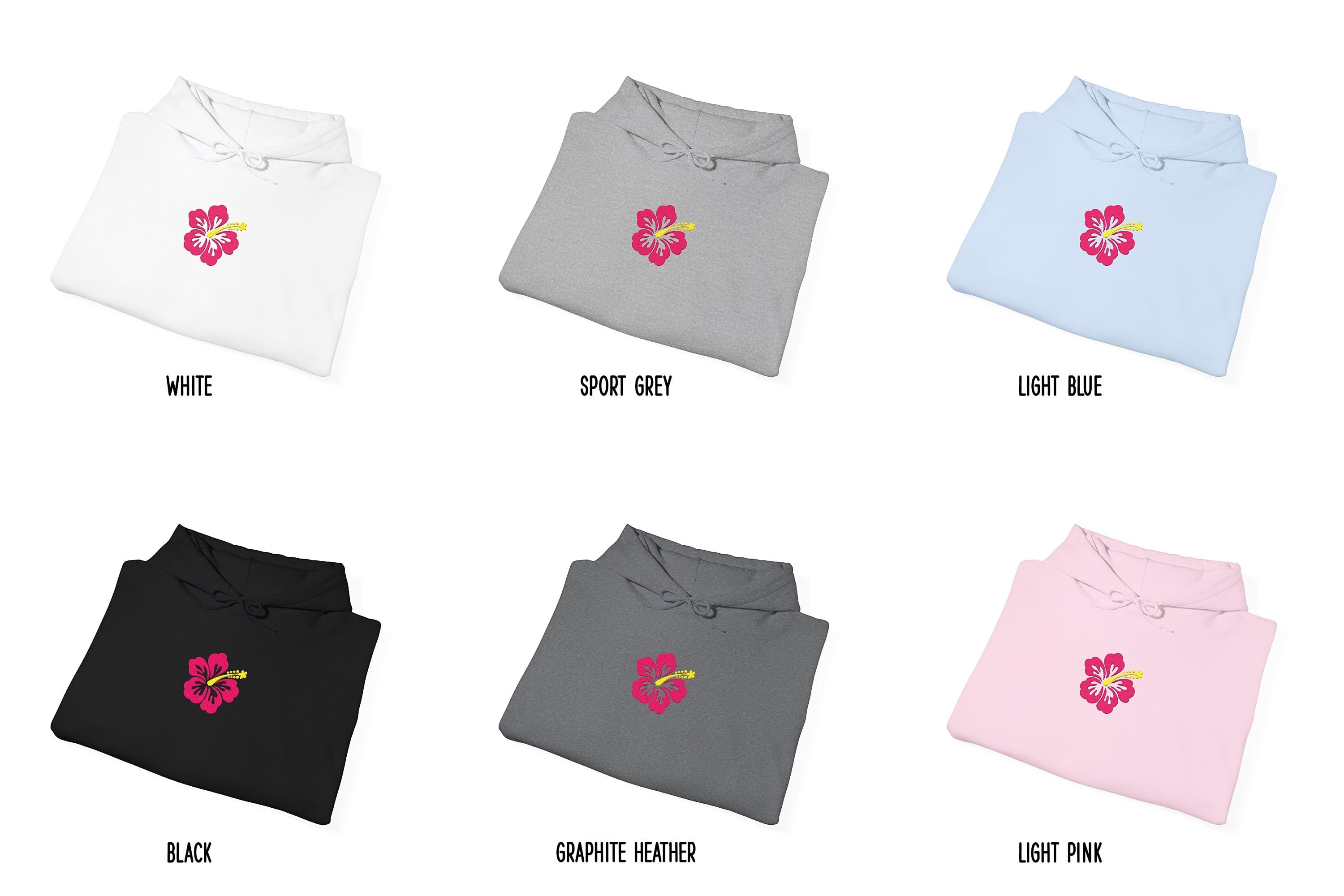 Embroidered Hibiscus Flower Hoodie, Beach Sweatshirt, Summer Hoodie Sweatshirt, Comfy Flower Sweatshirt, Unisex Hoodie, Embroidered Hoodie