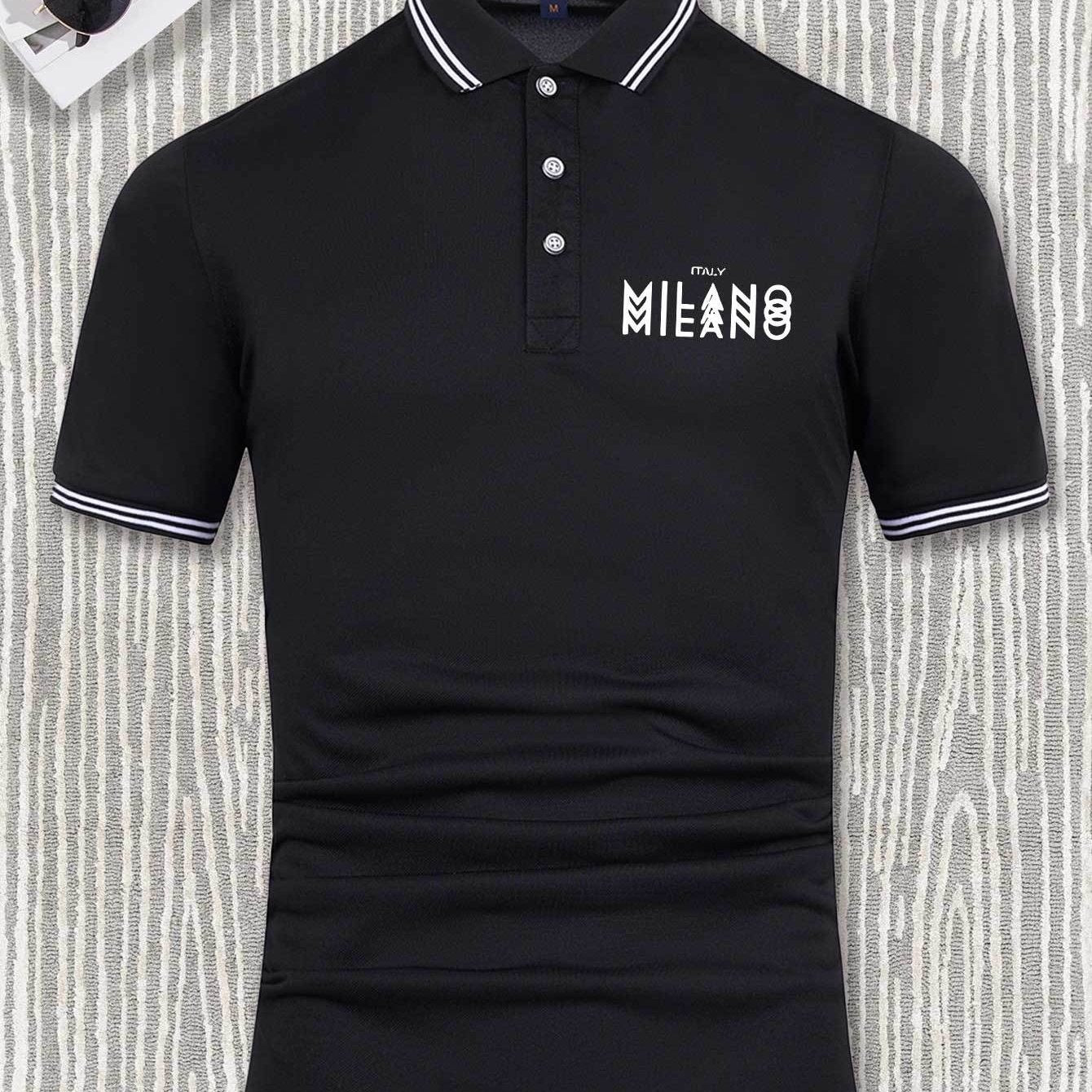 Men'S Casual And Fashionable Business Short Sleeved Polo Shirt, Relaxed And Casual Business Style, Breathable Short Sleeved Top, Suitable for Outdoor Golf, Tennis, Golf Shirts, Holiday Gifts