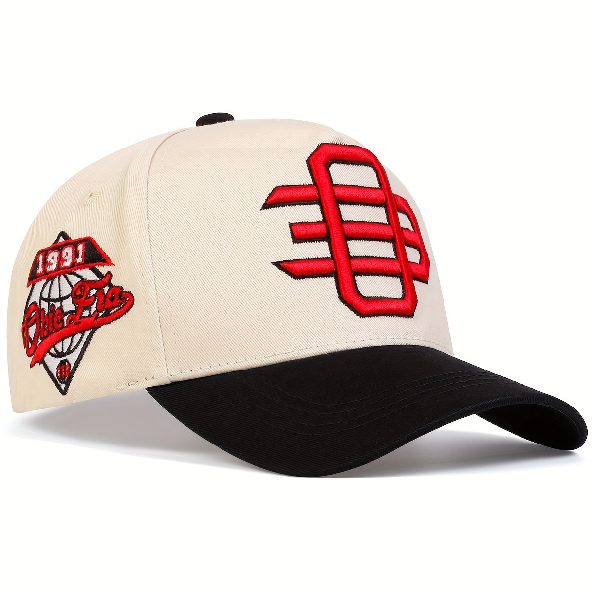 1pc Unisex Sunshade Adjustable Baseball Cap With OE Embroidered For Outdoor Sport