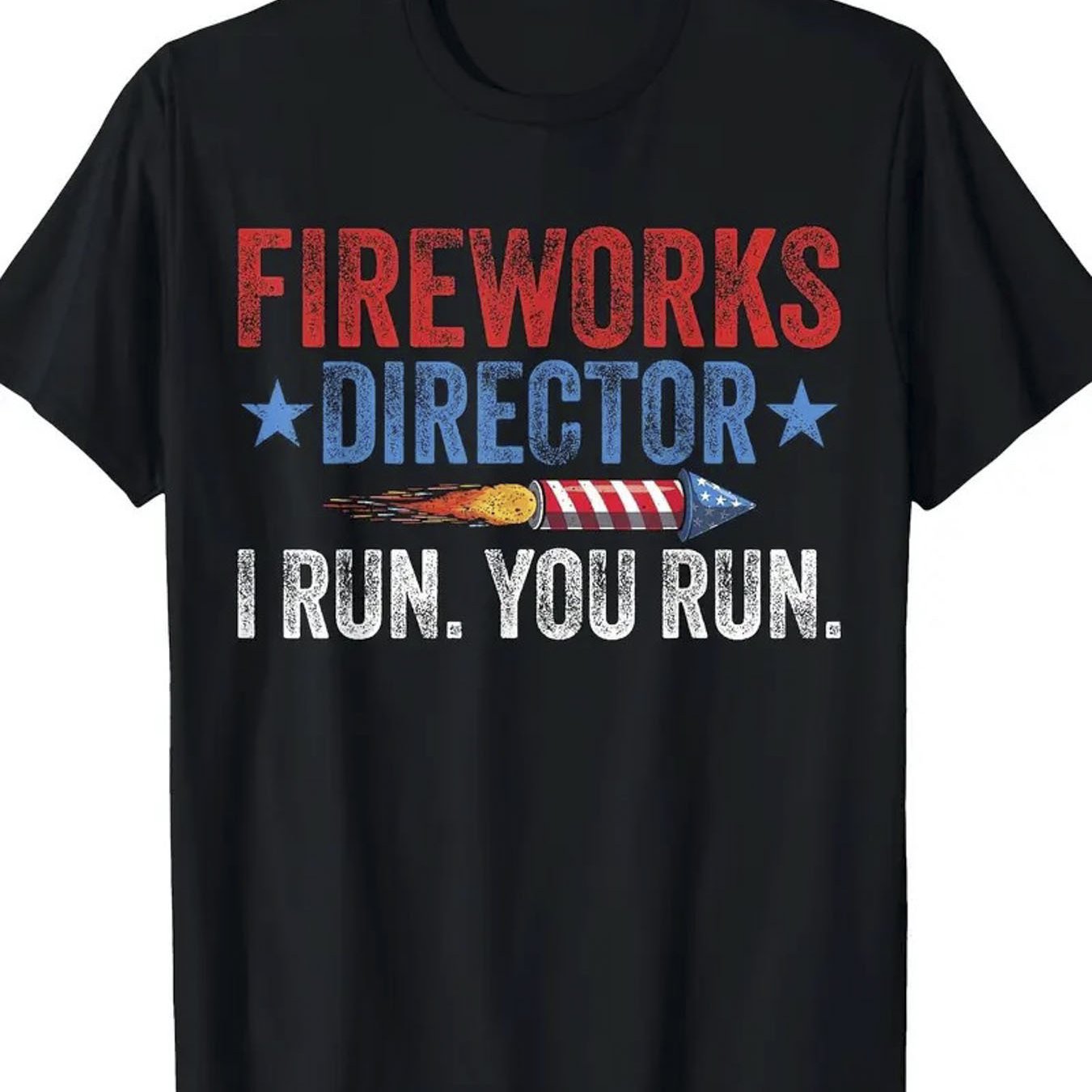 Men's Patriotic Fireworks Director Graphic T-Shirt -