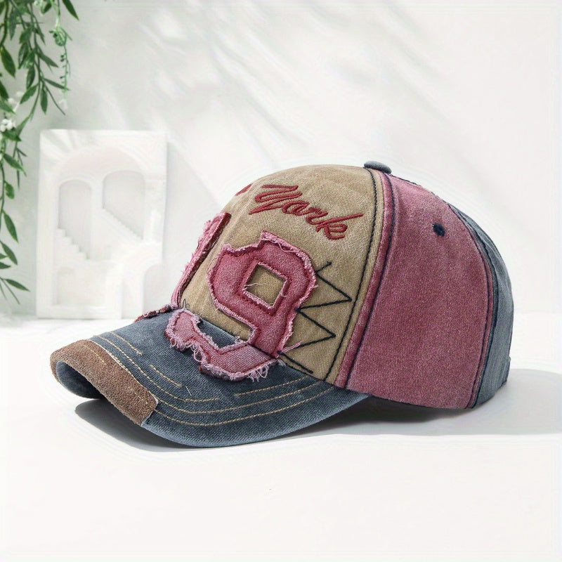Fashionable Adjustable Peaked Cap | Number 79 Embroidered Color Matching Sun Protection Baseball Cap, Old Personalized Lightweight Sun Hat | Outdoor Leisure Hat for Men and Women