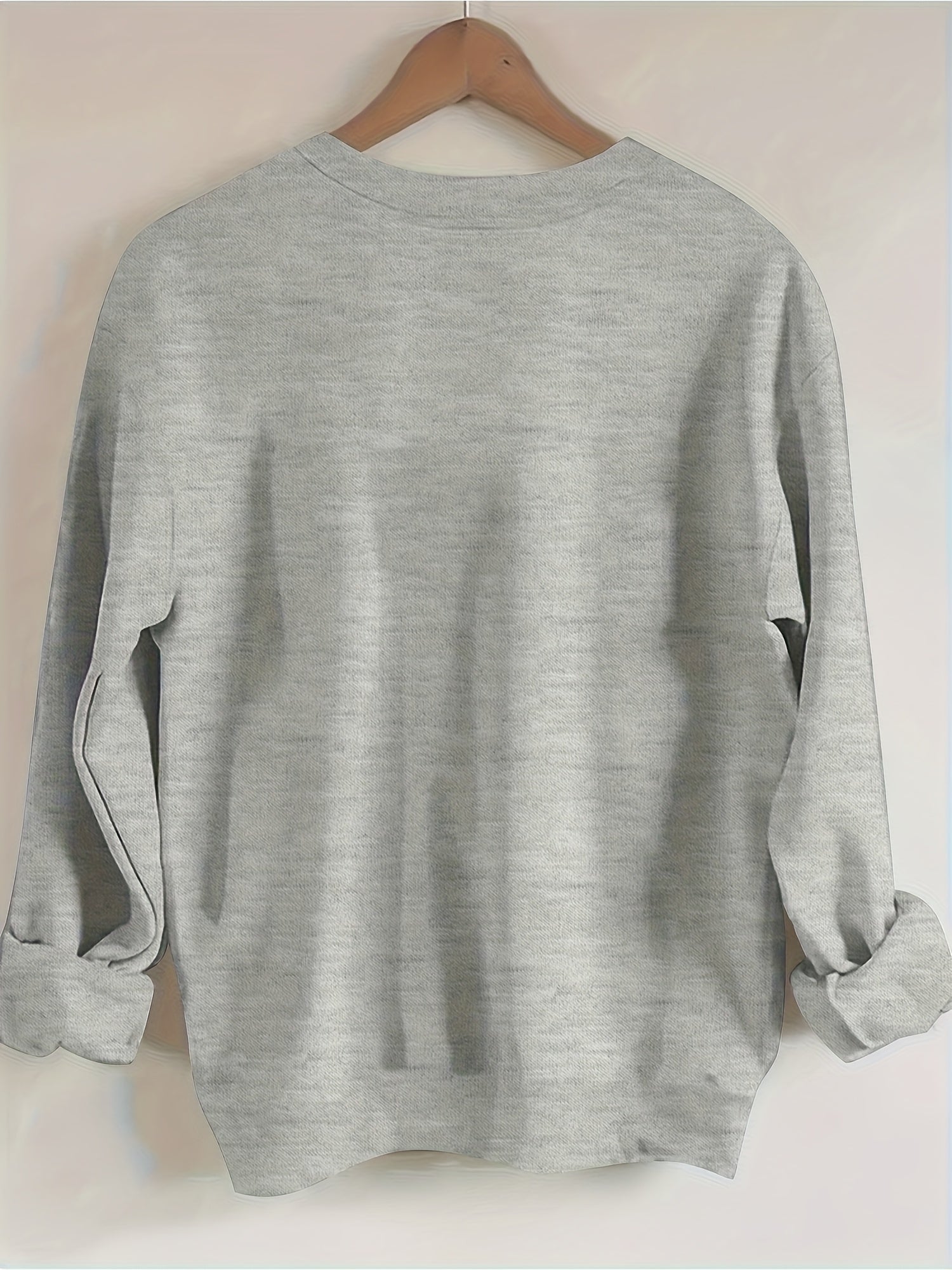 Soft Floral Print Long Sleeve Crew Neck Pullover Sweatshirt For Women, Casual Fashion Basic Sweatshirt