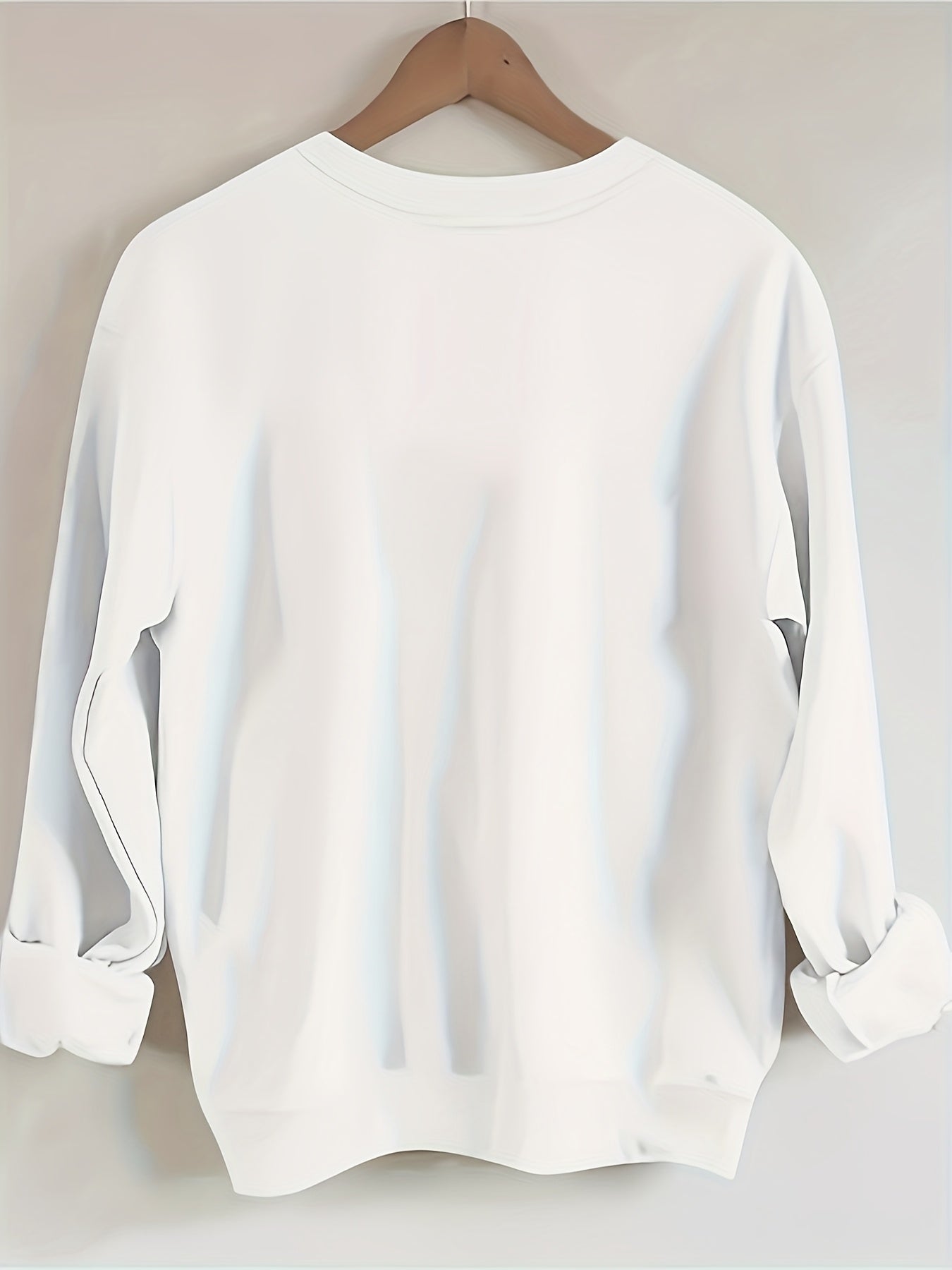 Soft Floral Print Long Sleeve Crew Neck Pullover Sweatshirt For Women, Casual Fashion Basic Sweatshirt